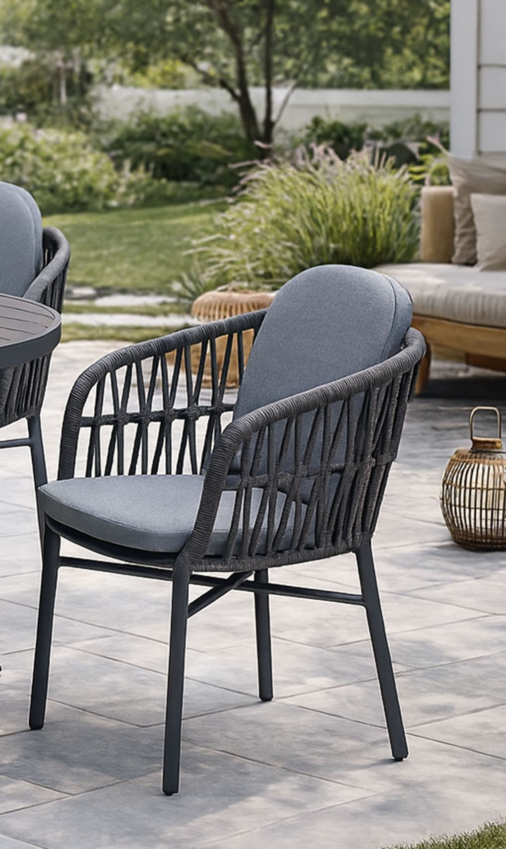 Destiny Garten-Essgruppe »COMO ARONA Essgruppe 4 Se + Tisch Ø120/170 cm« Set,  Tisch ausziehbar