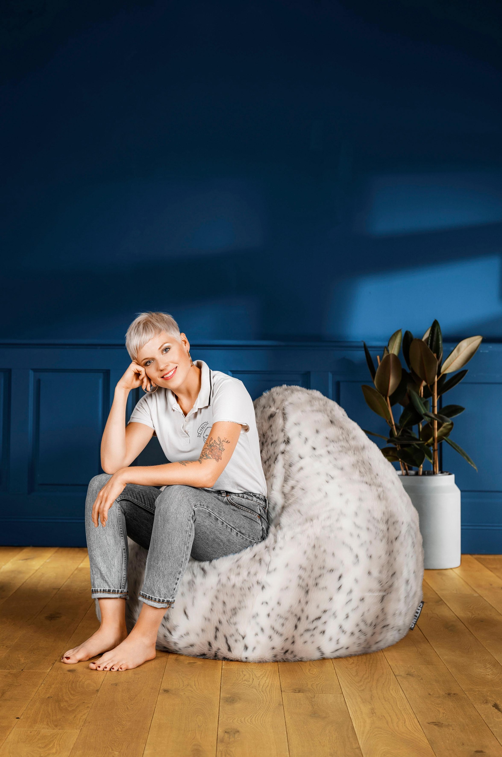 Sitting Point Sitzsack »SKINS XL«, Kunstfell