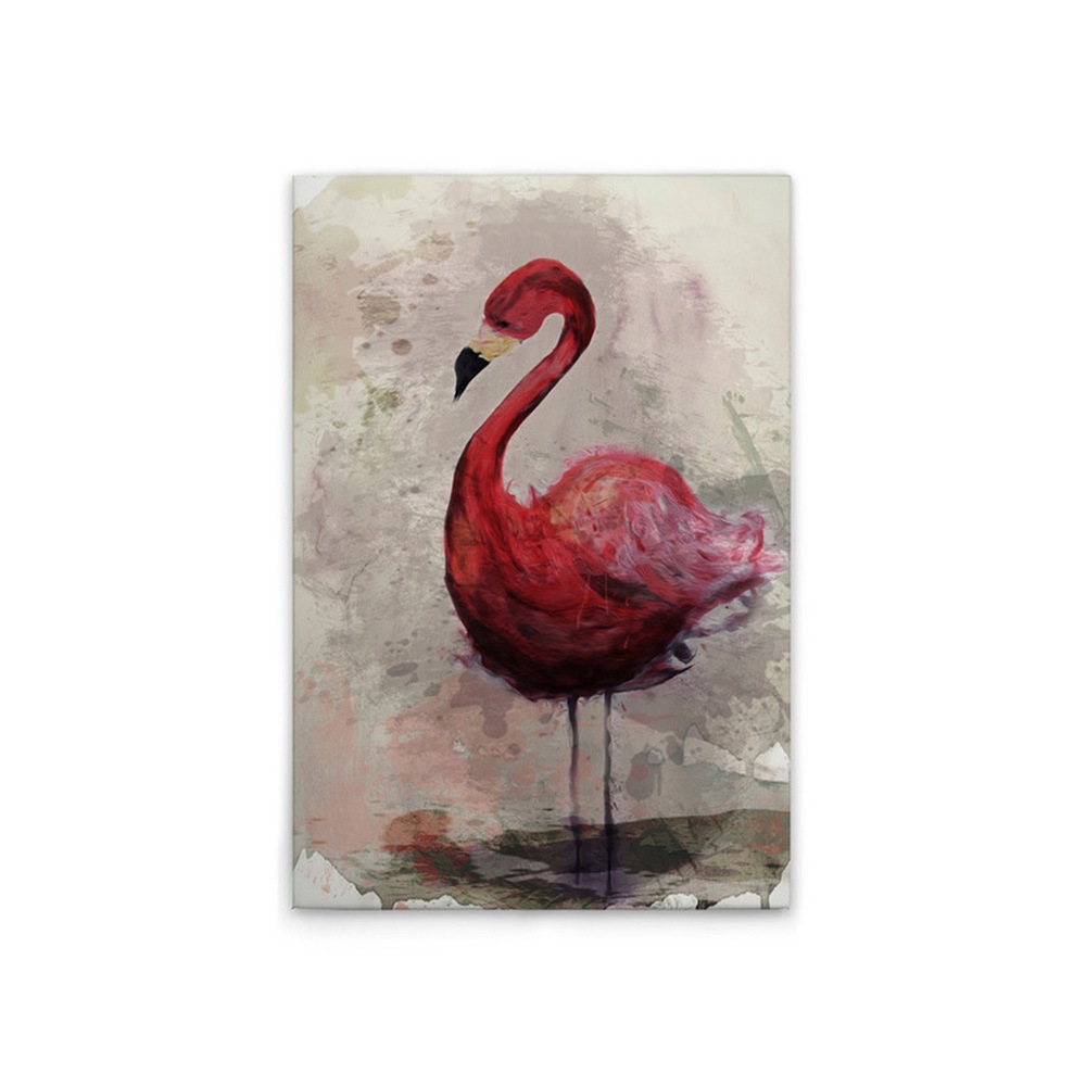 A.S. Création Leinwandbild »Flamingo - Wandbild Creme Beige Grau Keilrahmen günstig online kaufen