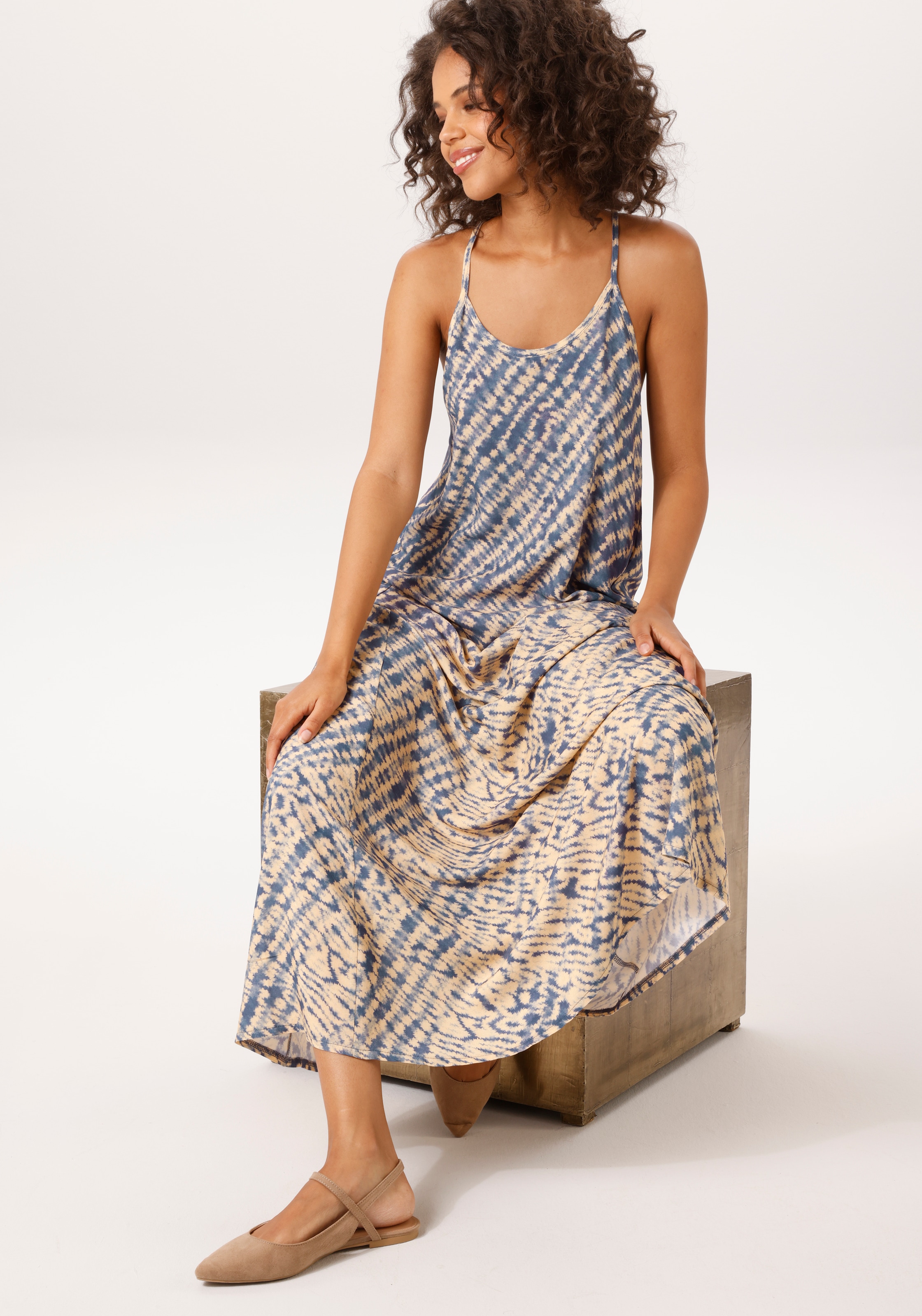 Aniston CASUAL Sommerkleid mit Batikmuster im Farbverlauf