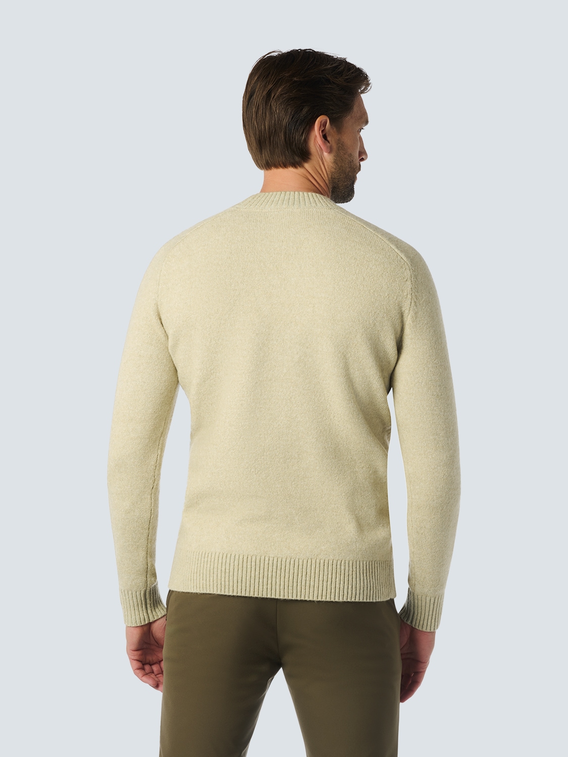 NO EXCESS Rundhalspullover »No Excess Jacquard-Pullover mit Wolle«
