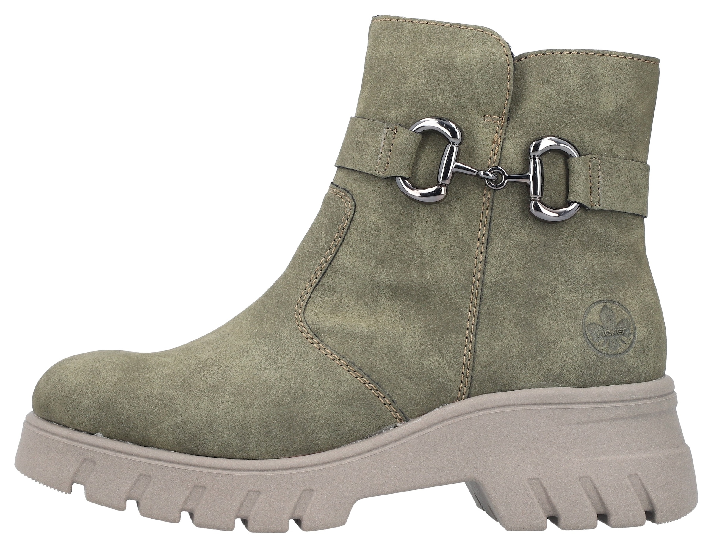 Rieker Winterstiefelette, Winterboots, Plateausohle, mit Zierschnalle und Innenreißverschluss