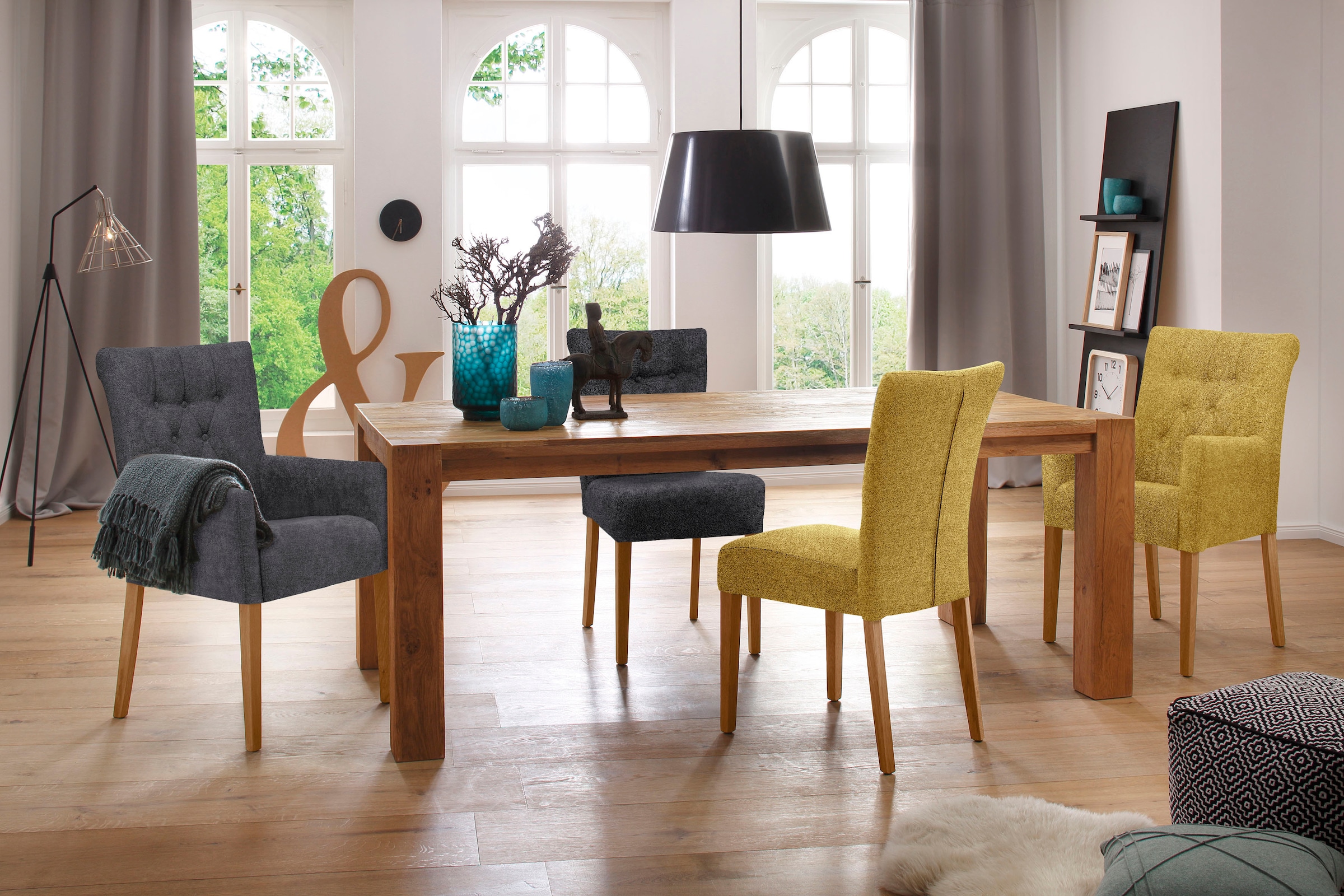 Home affaire Polsterstuhl »Queen« (Set) 2 Stk. Feinstruktur Esszimmerstuhl günstig online kaufen
