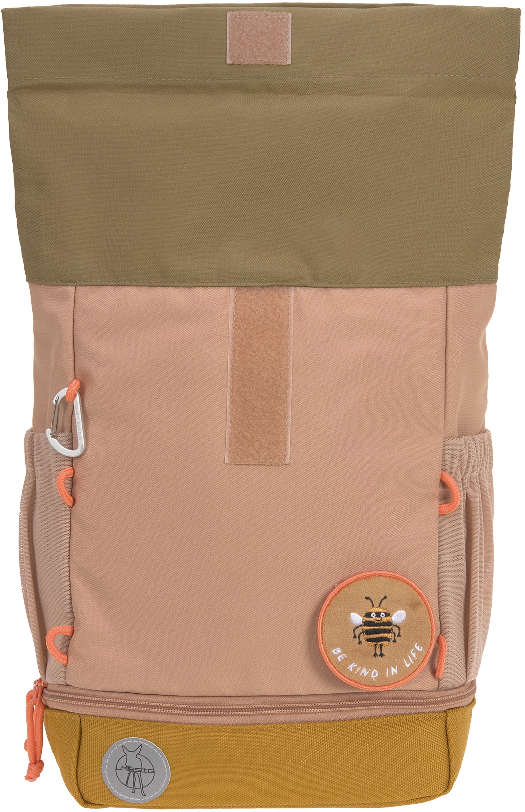 LÄSSIG Kinderrucksack »Nature, Mini Rolltop Backpack, Hazelnut« Reflektoren aus recycelten PET-Flaschen
