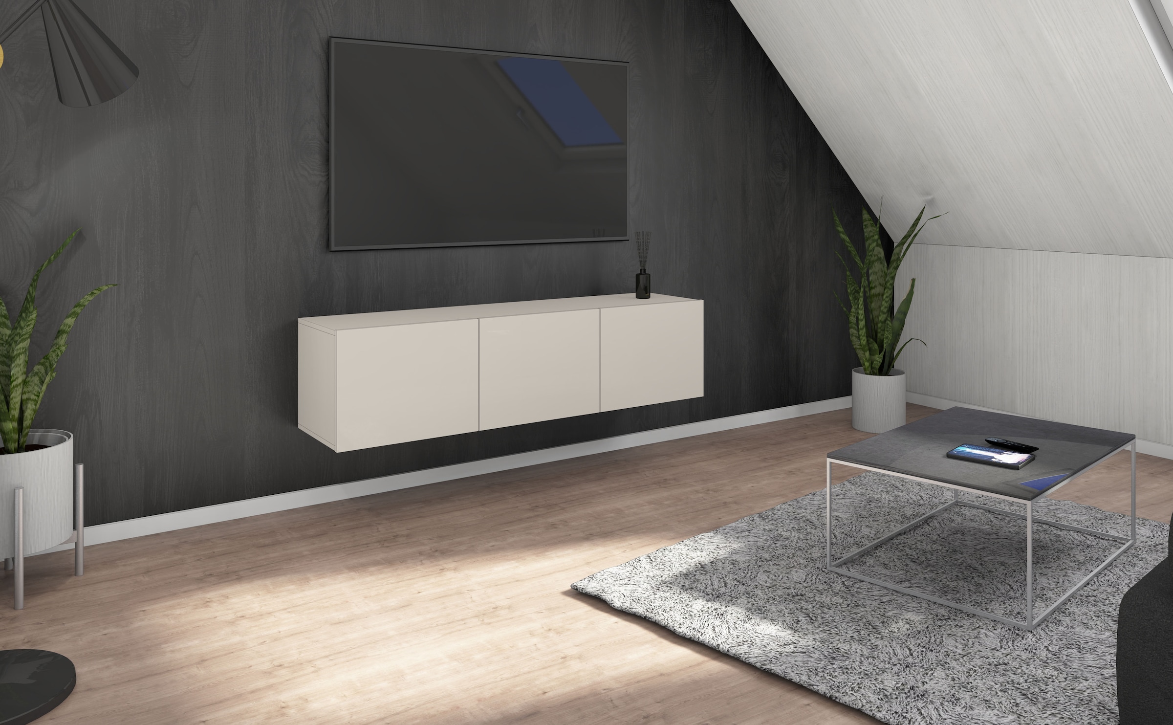 borchardt Möbel Lowboard »Sophia«, Breite 139 cm mit 3 Türen, stehend und hängend