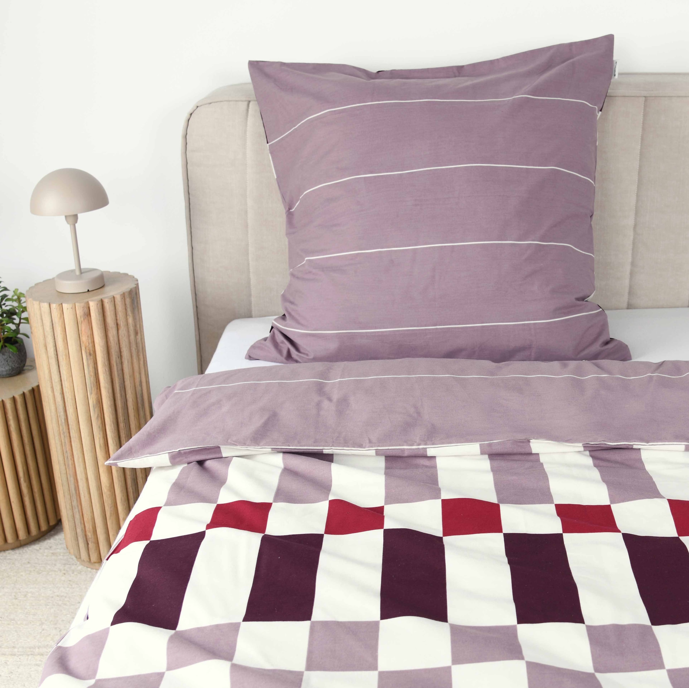 TOM TAILOR HOME Wendebettwäsche »BOLD CHECK in Gr. 135x200cm oder 155x220cm« 2 Stk. tlg. new bedroom, gewebtes Label
