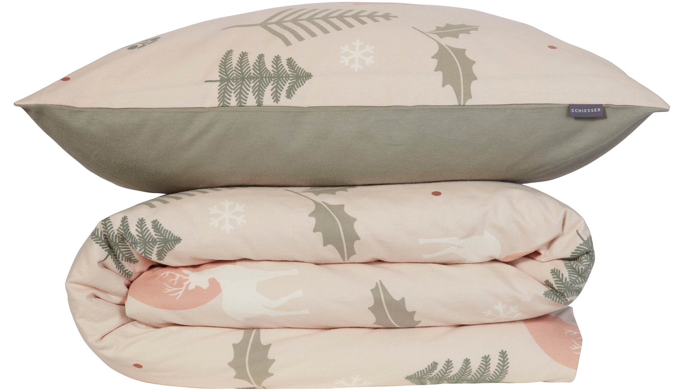 Schiesser Wendebettwäsche »Uma aus weicher Baumwolle im Nordic-Look«, Made in Green