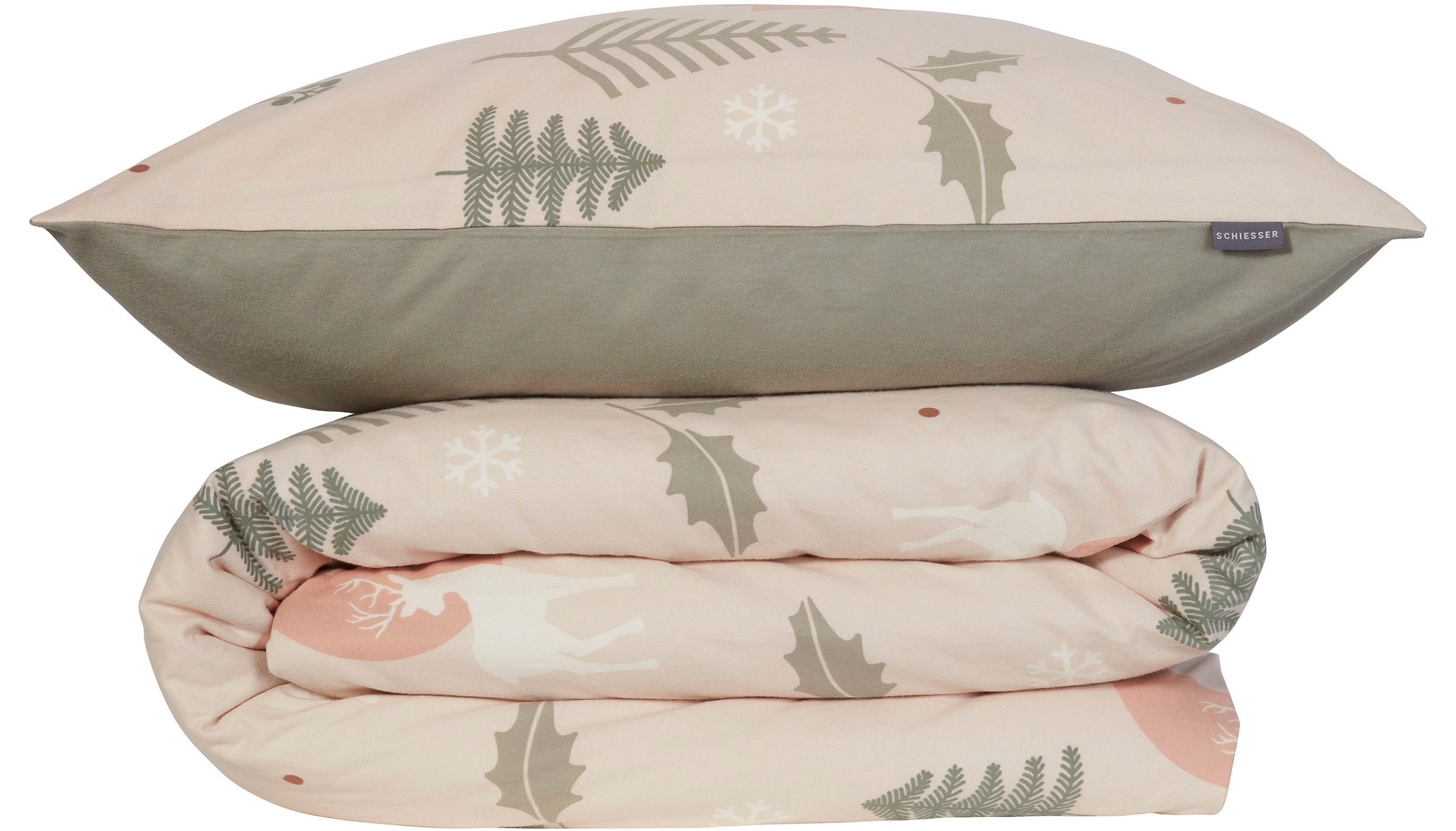 Schiesser Wendebettwäsche »Uma aus weicher Baumwolle im Nordic-Look« 2 Stk. günstig online kaufen