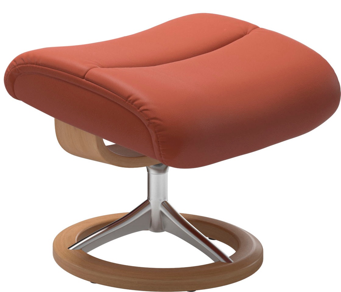 Stressless® Relaxsessel »View«, (Set, Relaxsessel mit Hocker), mit Signature Base, Größe S,Gestell Eiche