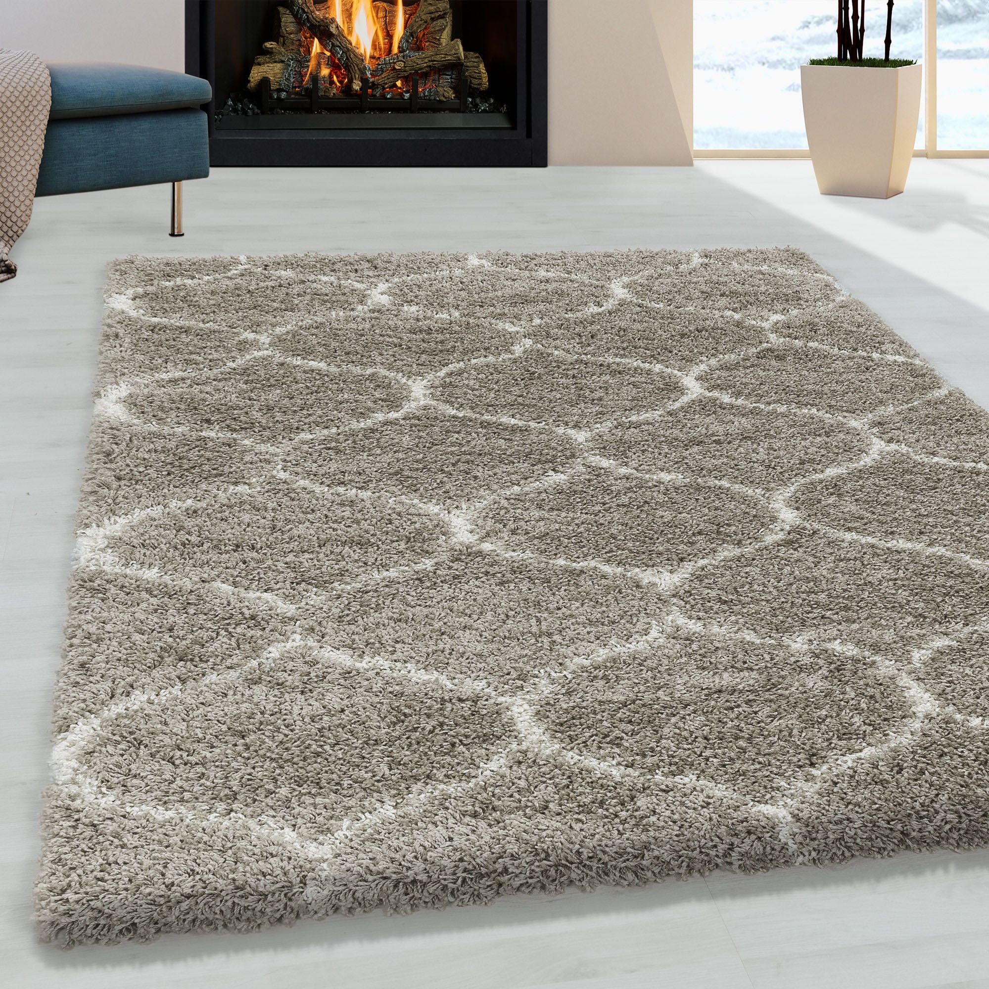 Ayyildiz Teppiche Hochflor-Teppich »SALSA 3201«, rechteckig, 50 mm Höhe, au günstig online kaufen