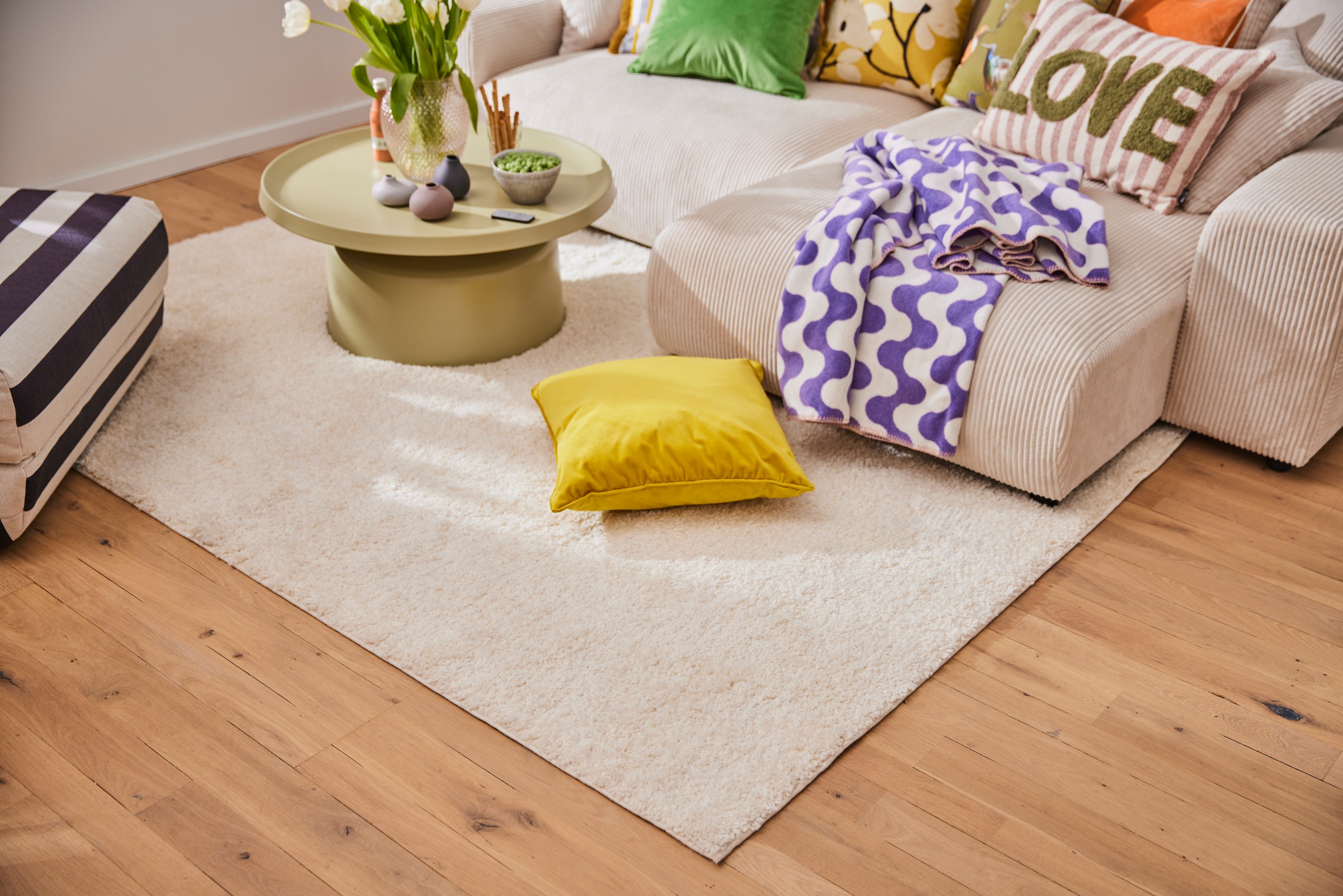 IBENA Wohndecke »Wohndecke Luton«, mit stylischem Wellendesign