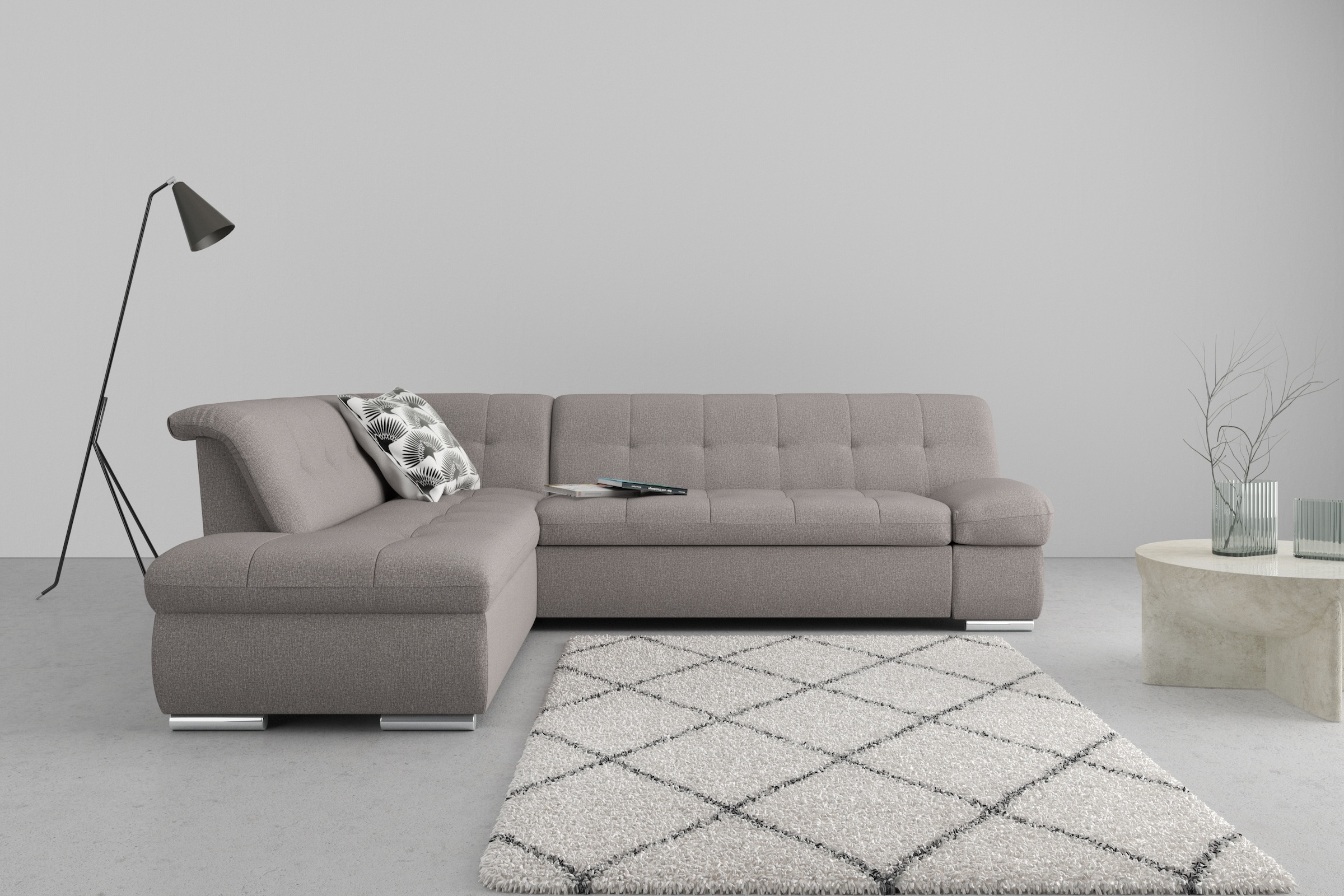 DOMO collection Ecksofa "Mona L-Form", wahlweise mit Bett- und Armlehnfunkt günstig online kaufen