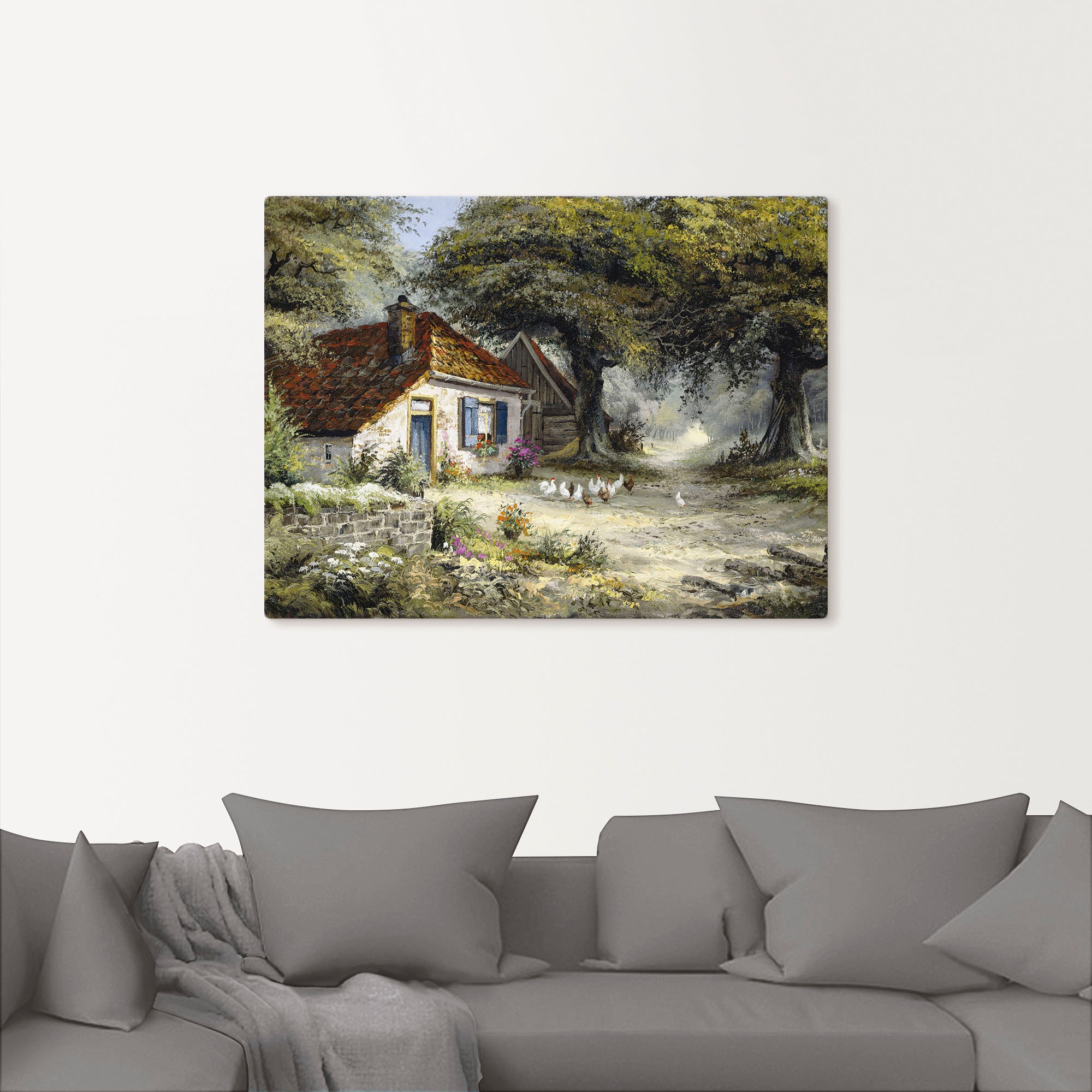 Artland Wandbild »Märchenhaftes Ferienhaus« Garten 1 Stk. tlg. als Leinwand günstig online kaufen
