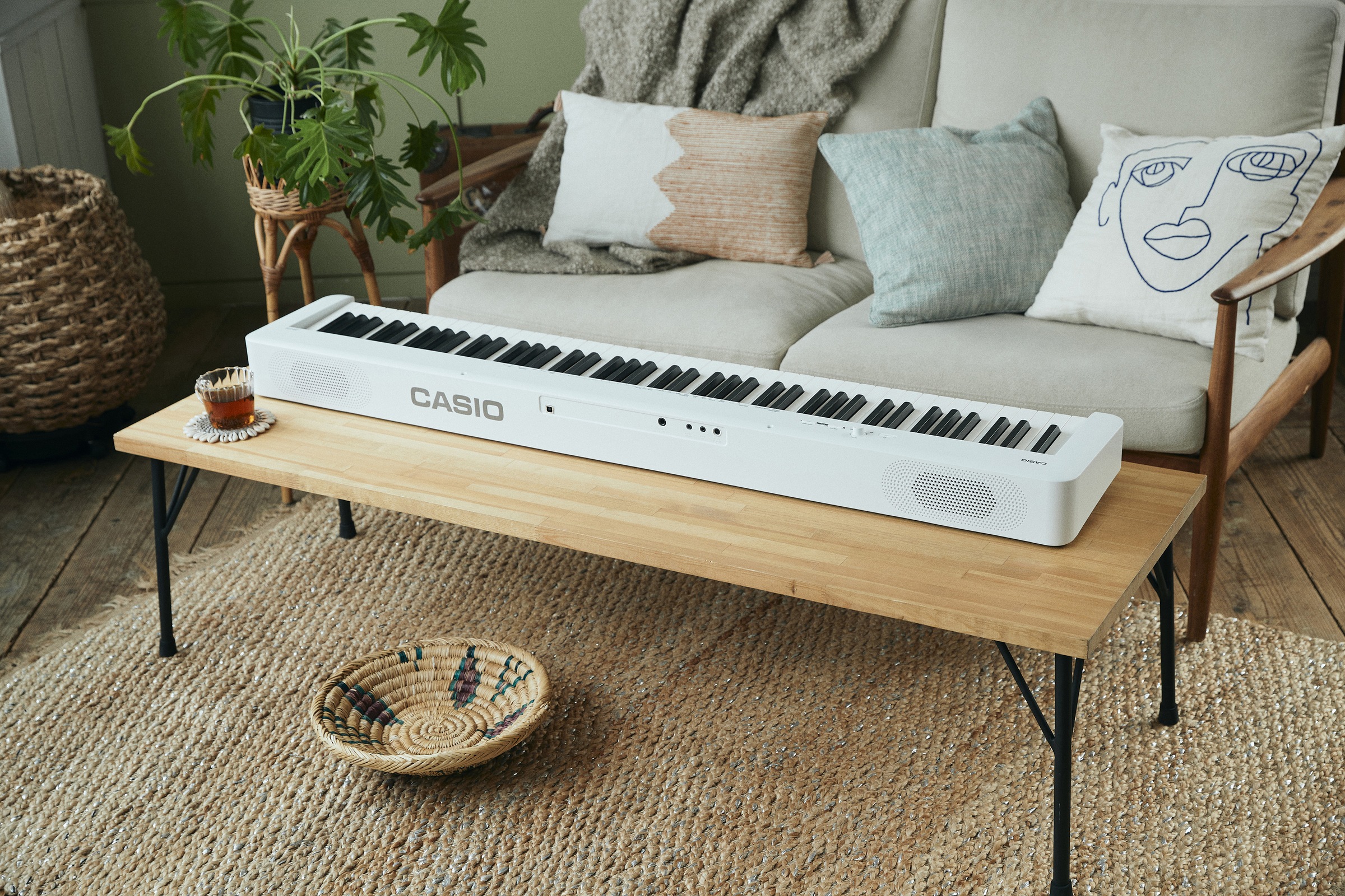 CASIO Digitalpiano »CDP-S110WE«, mit Stativ und Pedal