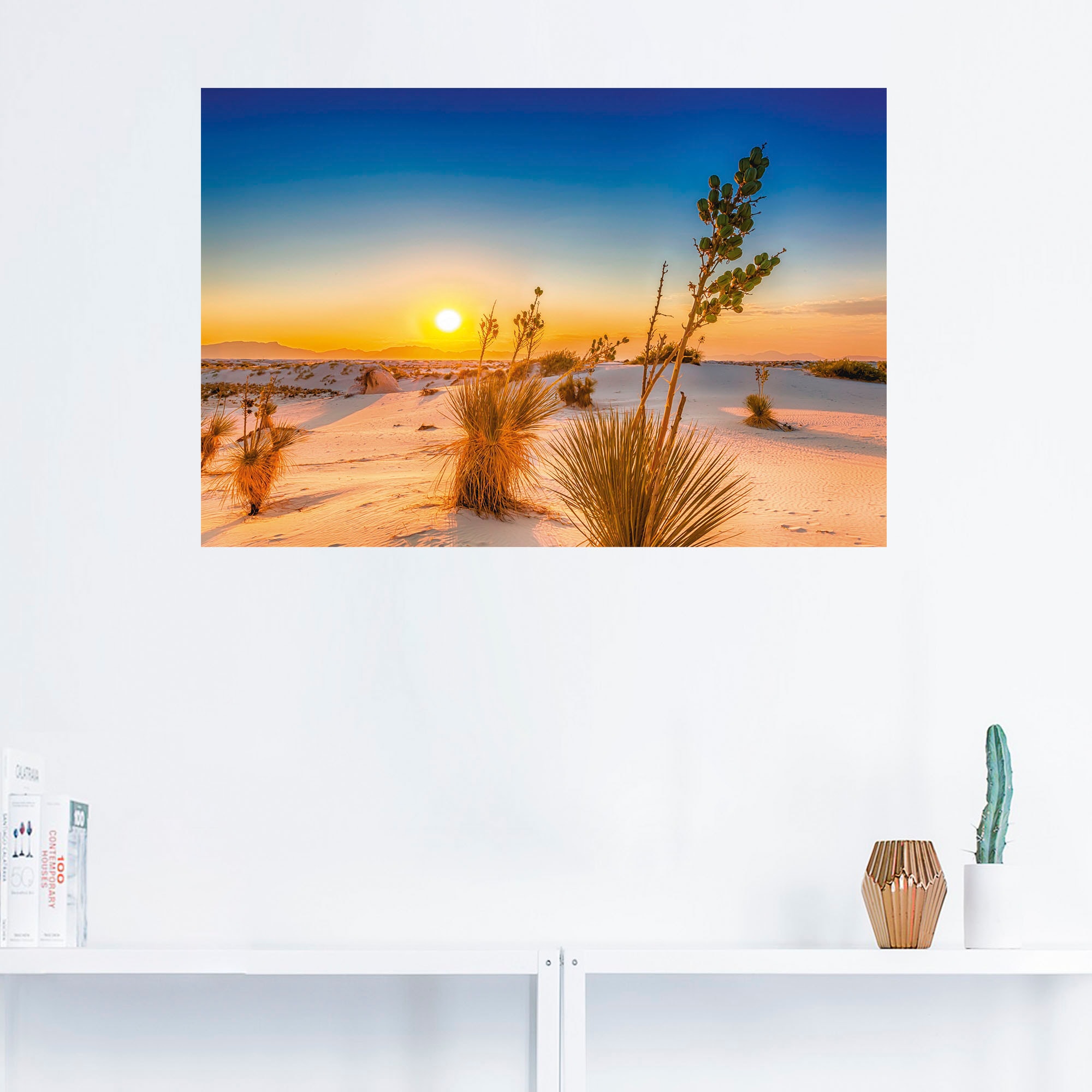 (1 Wandaufkleber Alubild, Wandbild St.), auf Größen Sands«, in Raten White kaufen oder Leinwandbild, als »Sonnenuntergang versch. Wüstenbilder, Artland Poster