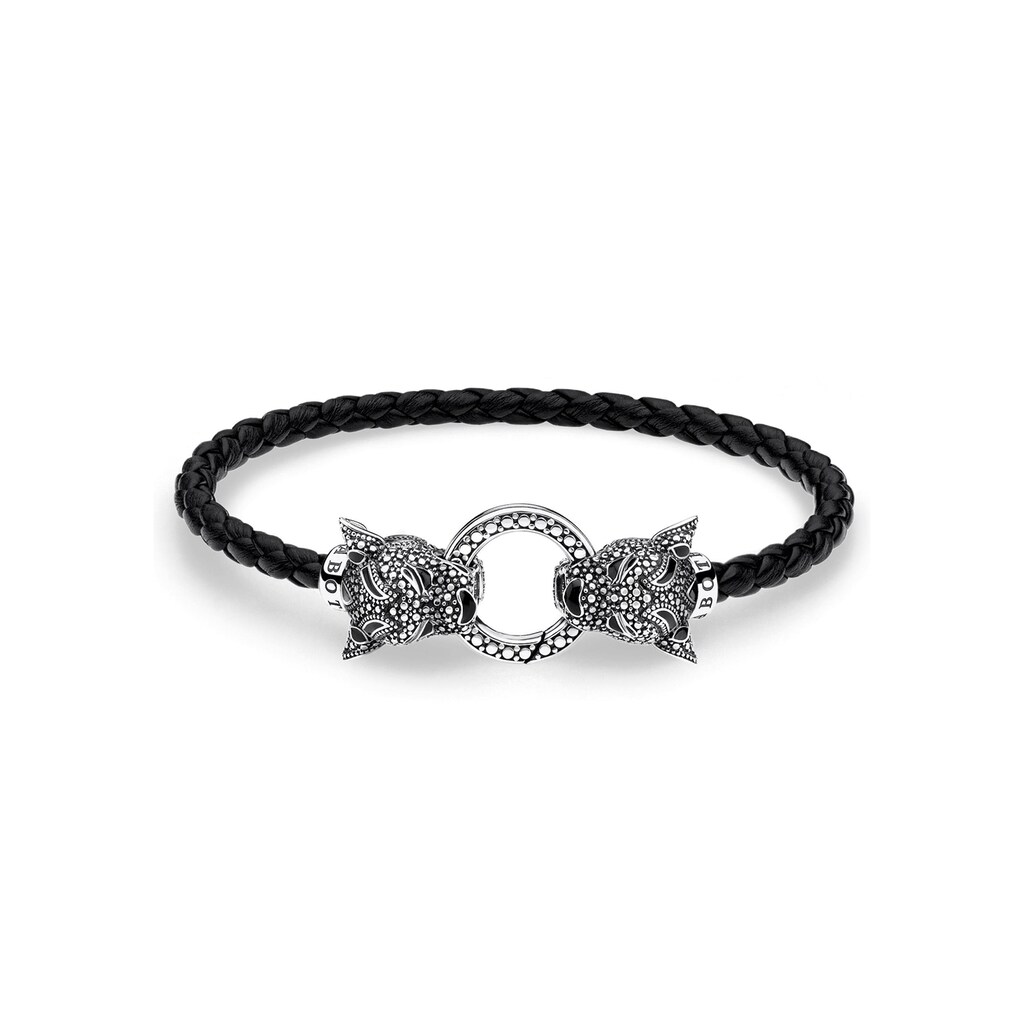 THOMAS SABO Armband »Black Cat, A1932-682-11-L17, L19«, mit Emaille