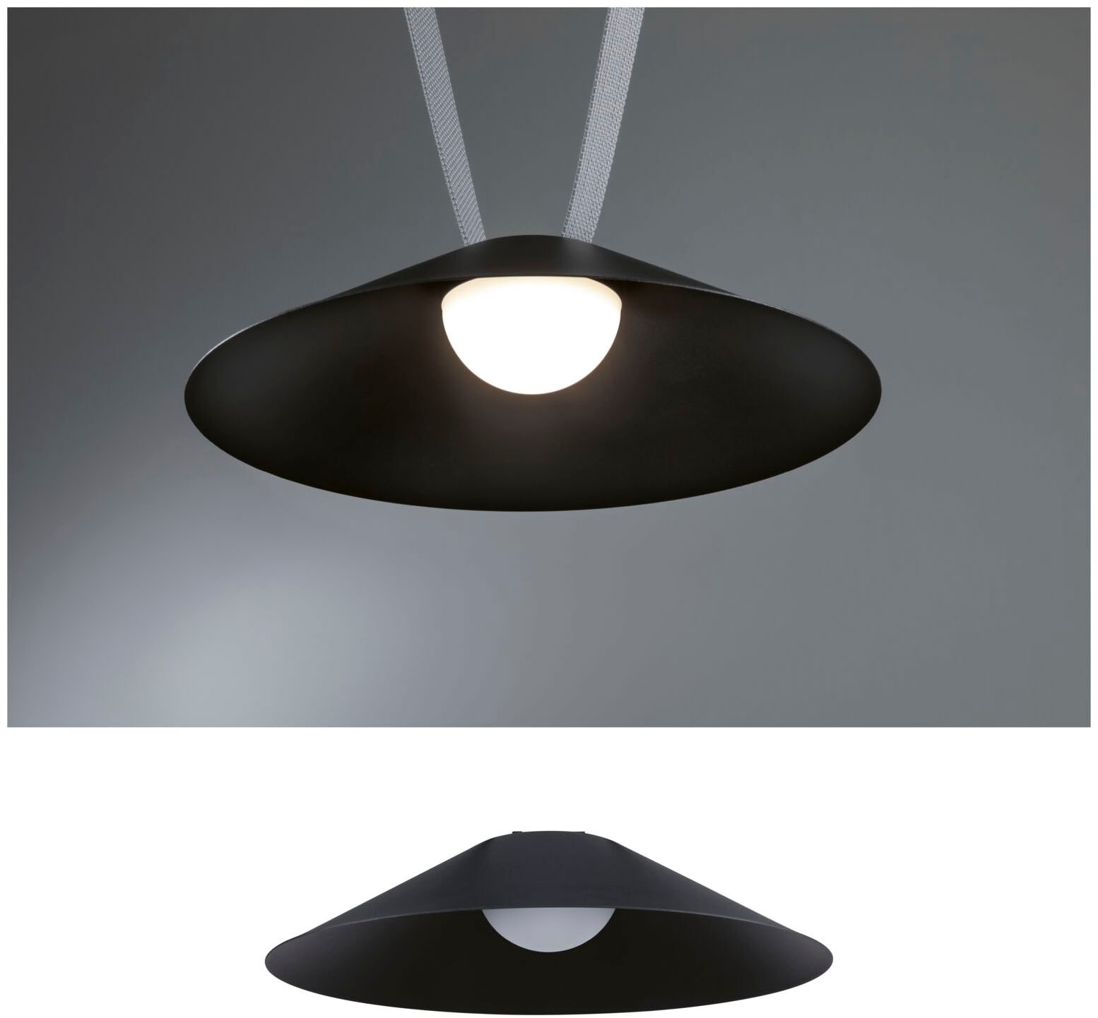 Paulmann Hängeleuchte »ULine Pendelleuchte Cone 350mm 12W Schwarz«, 1 flamm günstig online kaufen