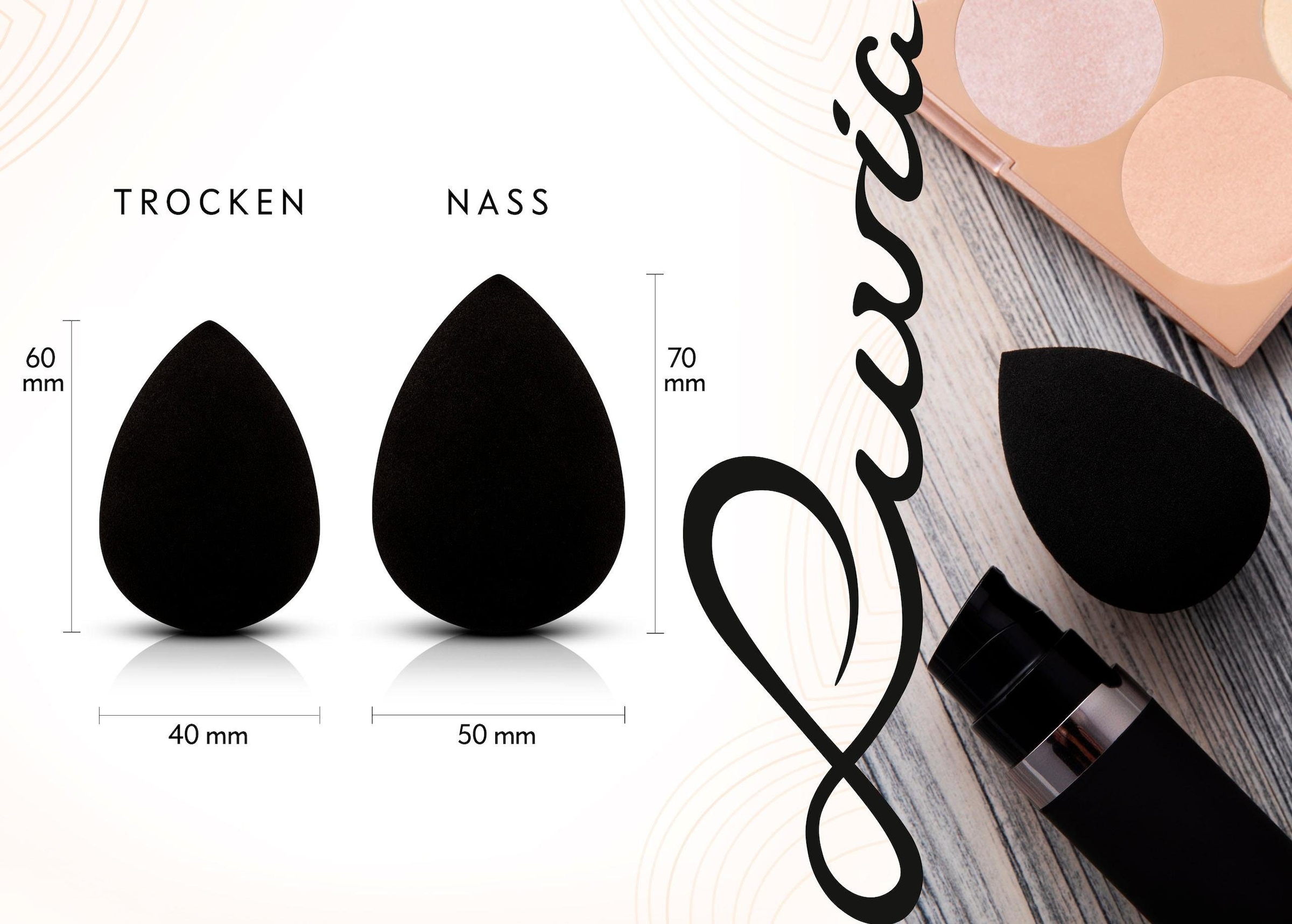 Luvia Cosmetics Make-up Schwamm, Fleckenloses Auftragen, für flüssige und pudrige Produkte, kein Latex.