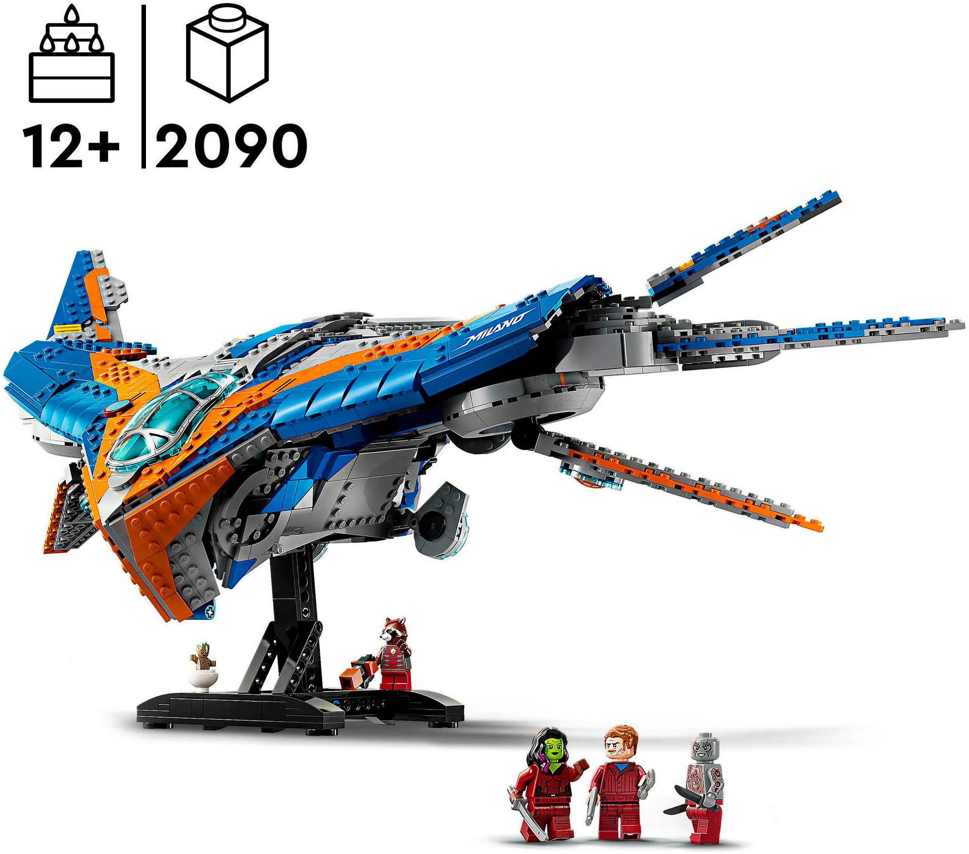 LEGO® Konstruktionsspielsteine »Guardians of the Galaxy: Die Milano (76286), LEGO Super Heroes«, (2090 St.), Made in Europe