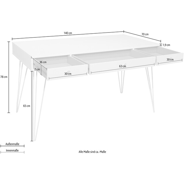 Breite Office«, Schreibtisch 140 System Mäusbacher »Big online kaufen cm