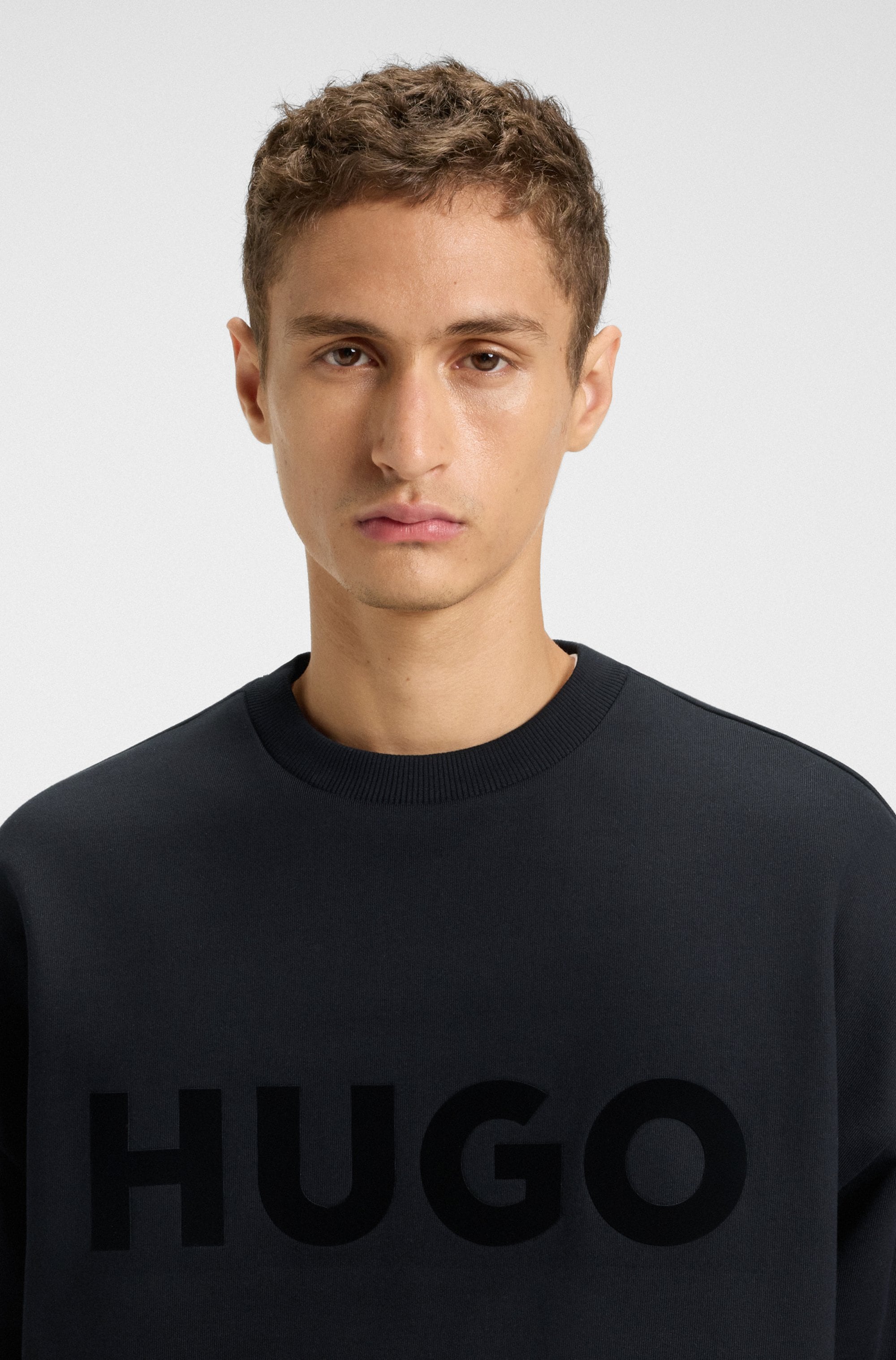 HUGO Sweatshirt »Dinex«, Rundhalsausschnitt, Oversize Fit, Logo-Druck
