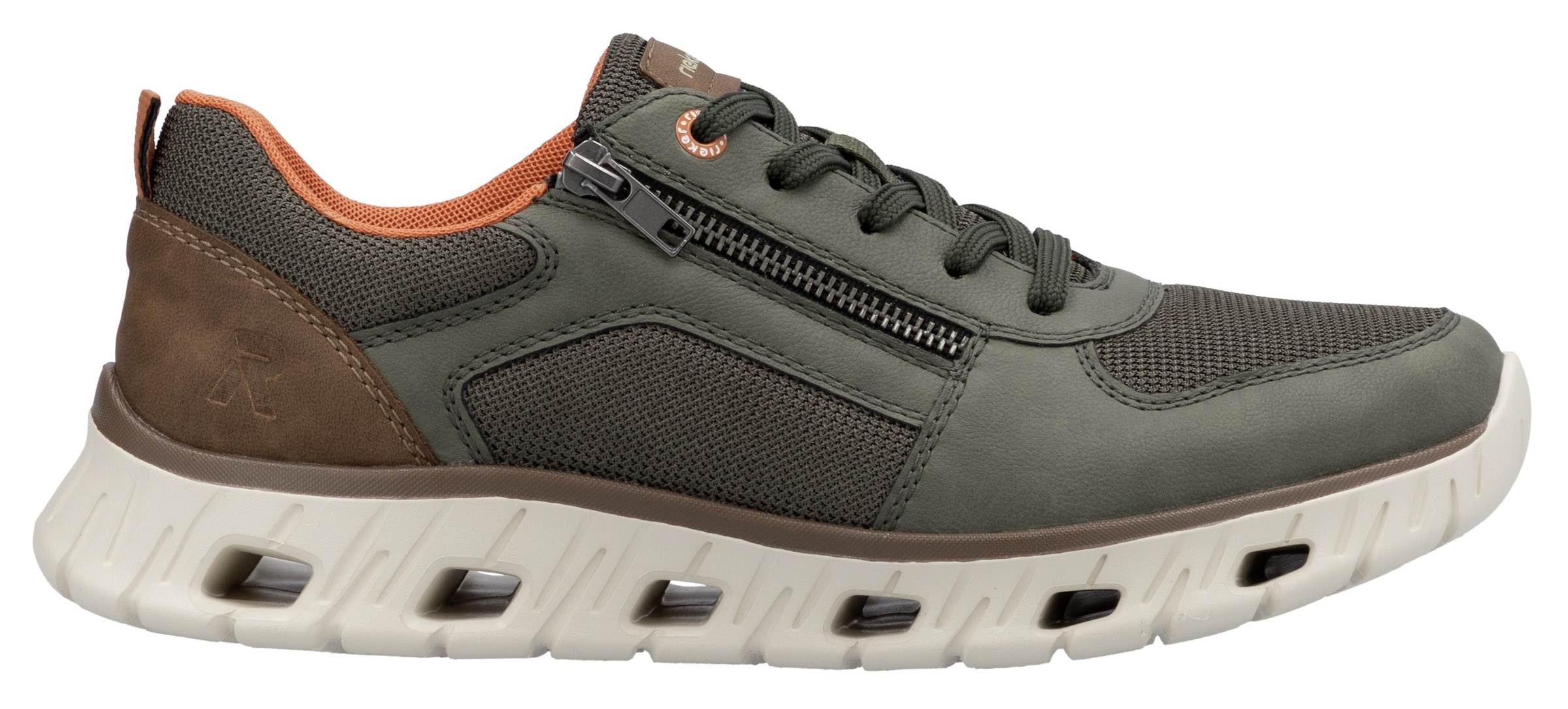 RIEKER Sport Sneaker  , Schnürschuh, Freizeitschuh, Halbschuh mit Reißverschluss