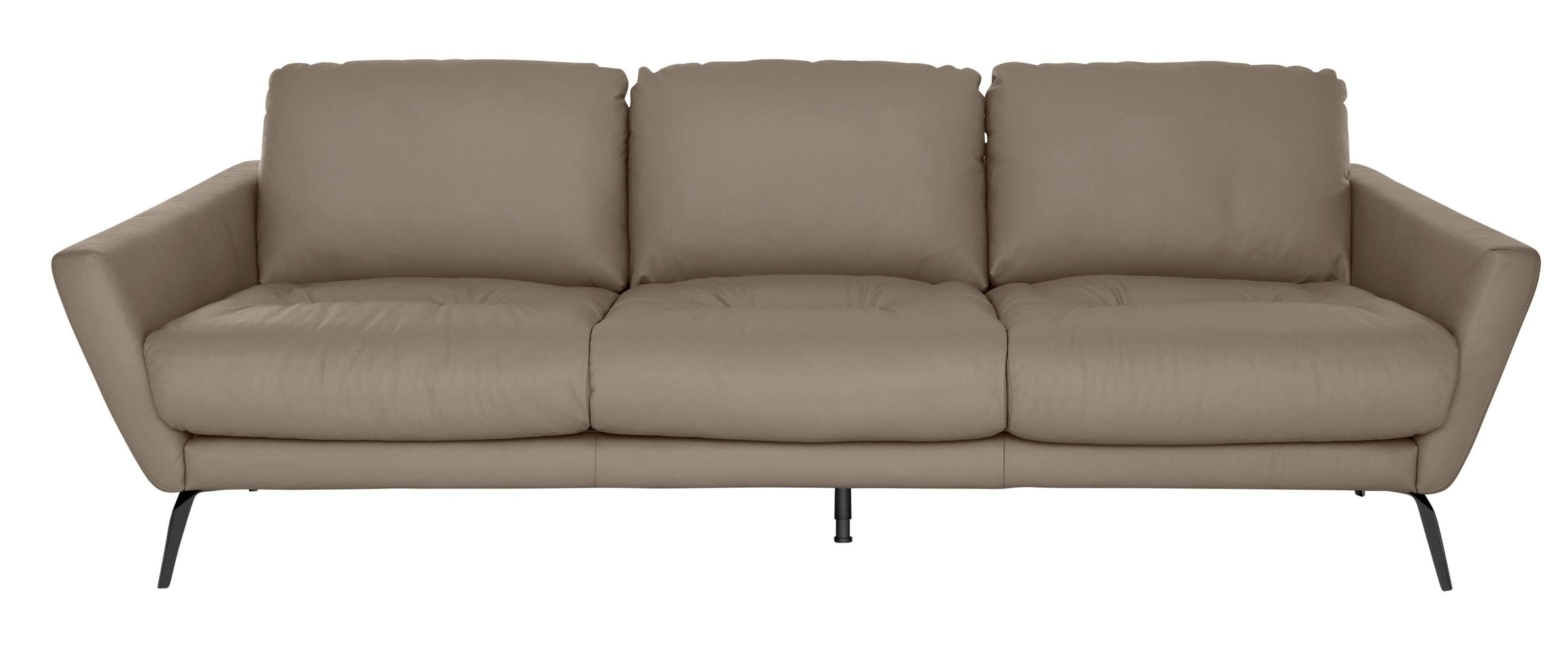 W.SCHILLIG Big-Sofa »softy«, mit dekorativer Heftung im Sitz, Füße schwarz pulverbeschichtet