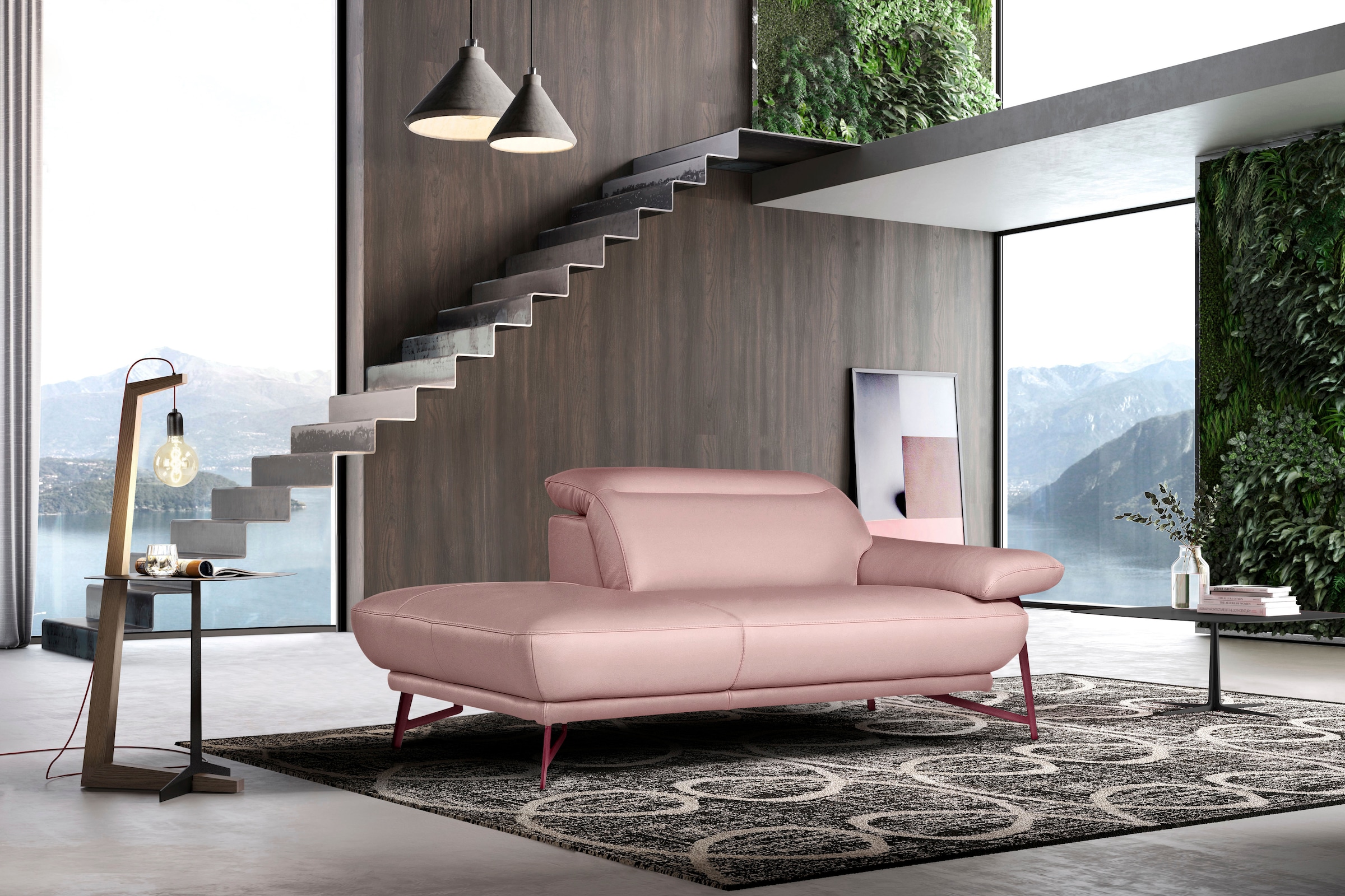 Egoitaliano Ottomane "Anais, Designsofa mit hohem Sitzkomfort, Designfuß", günstig online kaufen