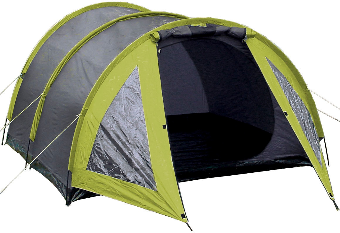 EXPLORER Tunnelzelt »Campingset 5-teilig, 1 Zelt / 2 Schlafsäcke / 2 Isomatten«, 3 Personen, (Set, 5 tlg., 1 x Tunnelzelt, 2 x Schlafsack Light 600, 2 x Isoliermatte gerollt)