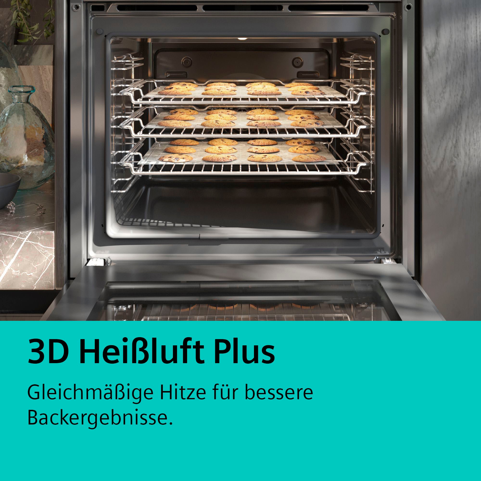 SIEMENS Elektro-Herd-Set »HE010FBL1«, mit Teleskopauszug nachrüstbar, (Set)