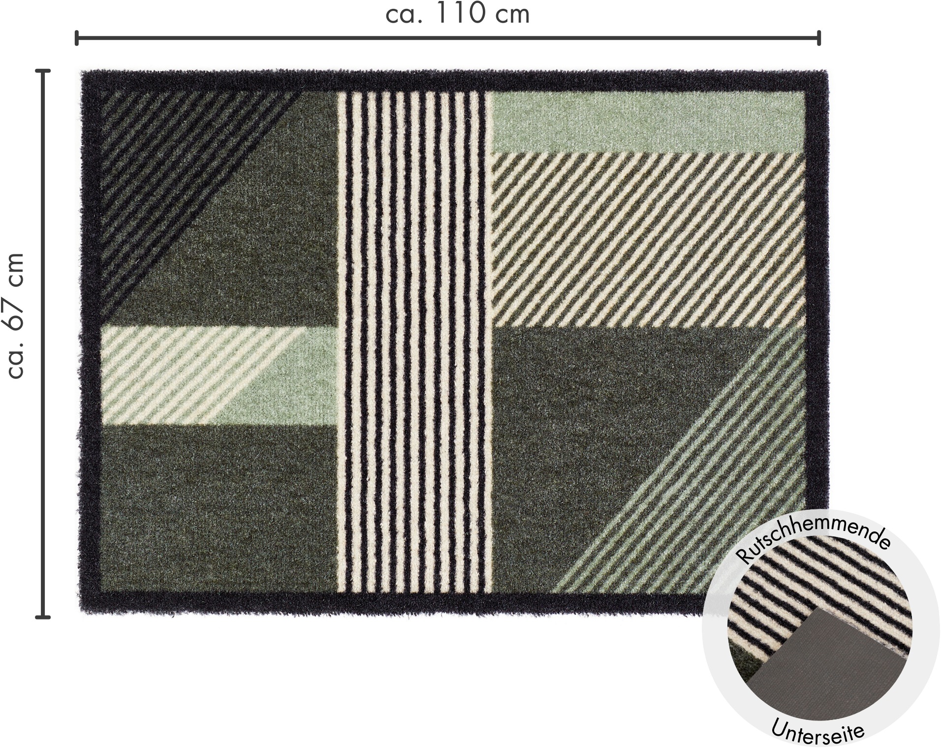 Barbara Becker Fußmatte »Sense, Made in Belgium«, rechteckig, 7 mm Höhe, Schmutzfangmatte, modernes Design, waschbar, auch als Läufer