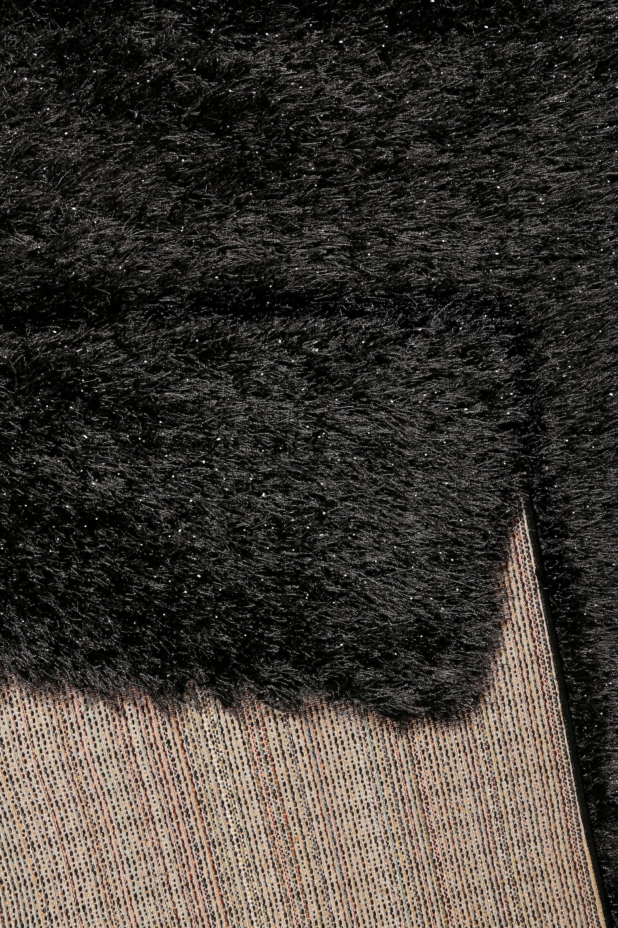 Wecon home Hochflor-Teppich »Shiny Touch«, rechteckig, 70 mm Höhe, Glanzgarn, Wohnzimmer