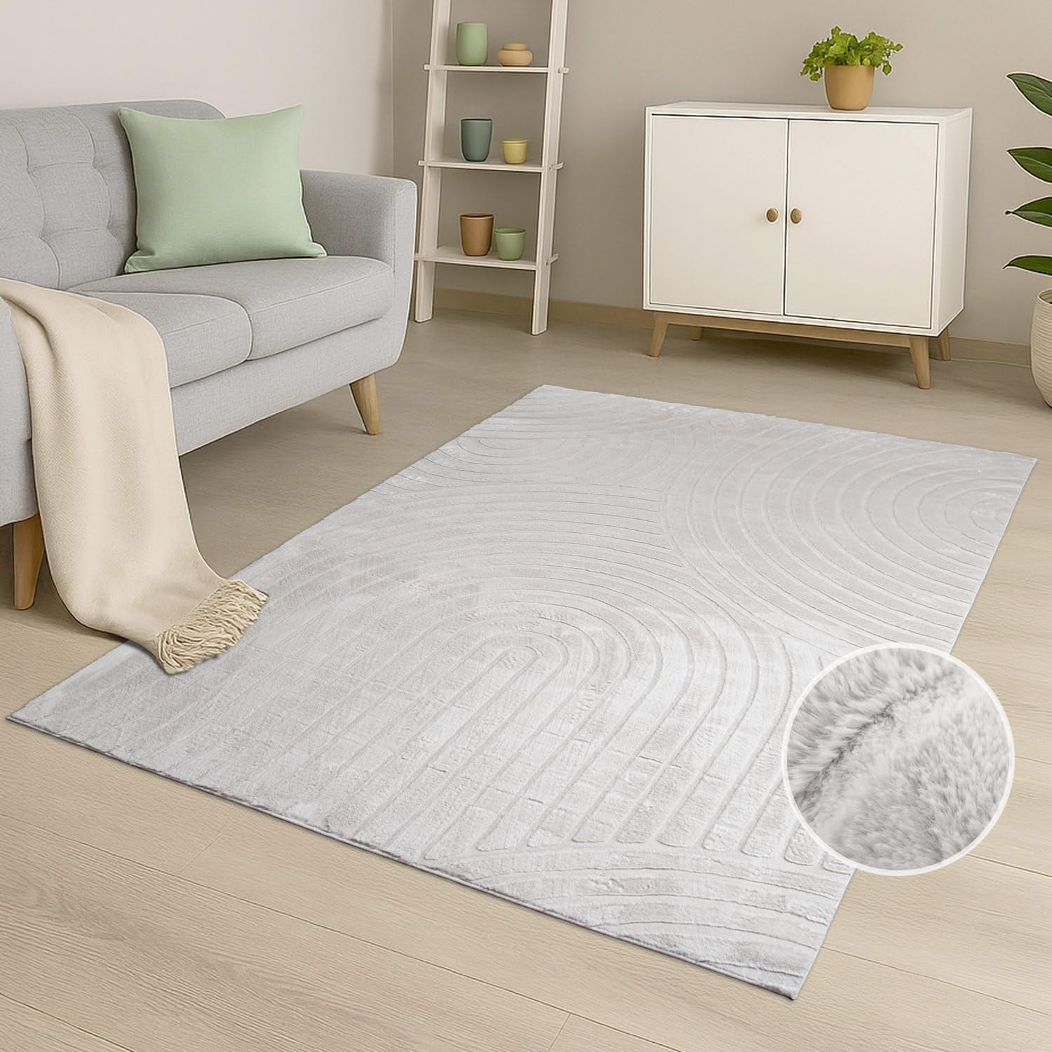 Carpet City Teppich »WAVES 501« rechteckig 12 mm Höhe Kurzflor, Hochtief-Mu günstig online kaufen