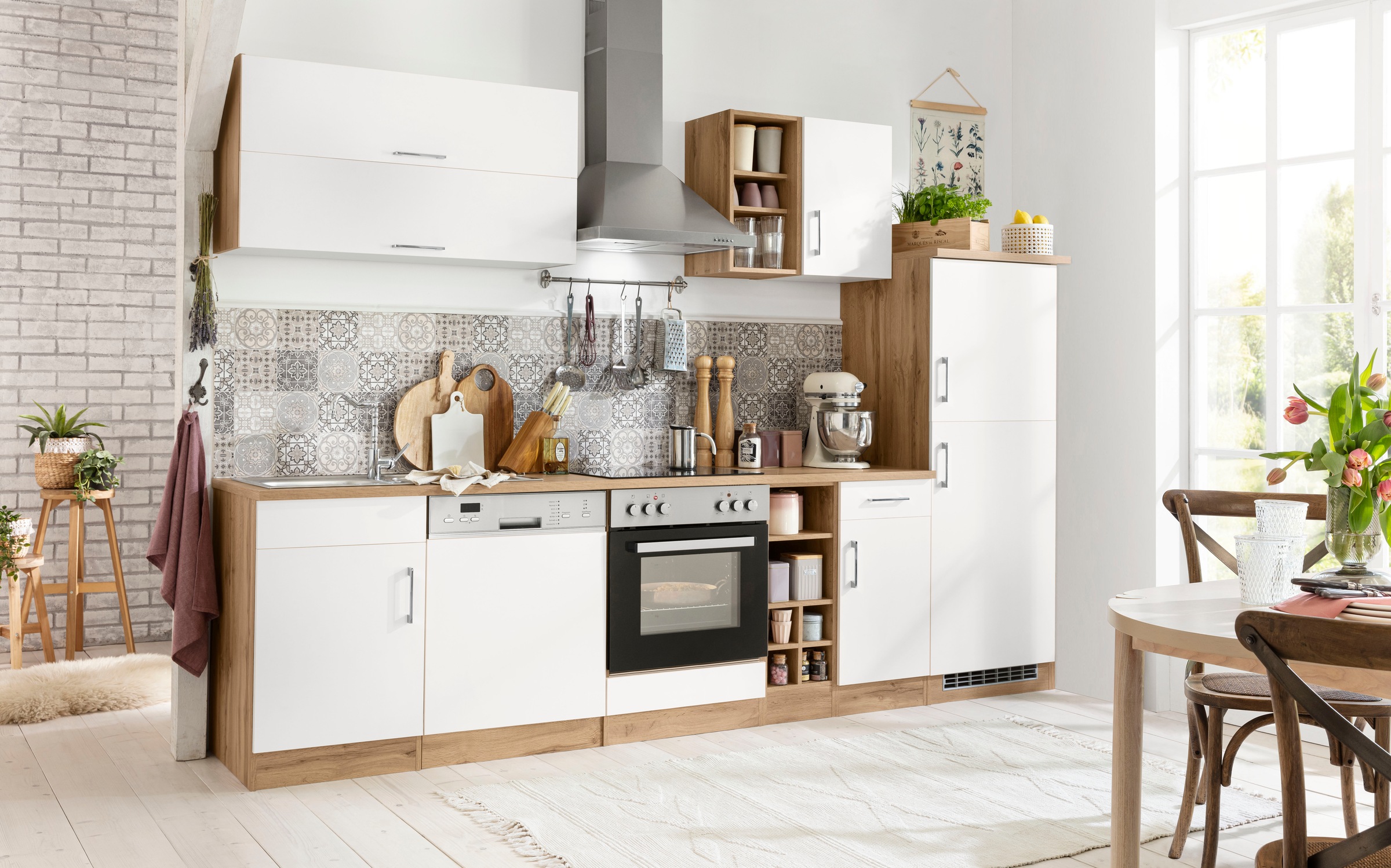 KOCHSTATION Küchenzeile »KS-Colmar«, mit E-Geräten, Breite 300 cm günstig online kaufen