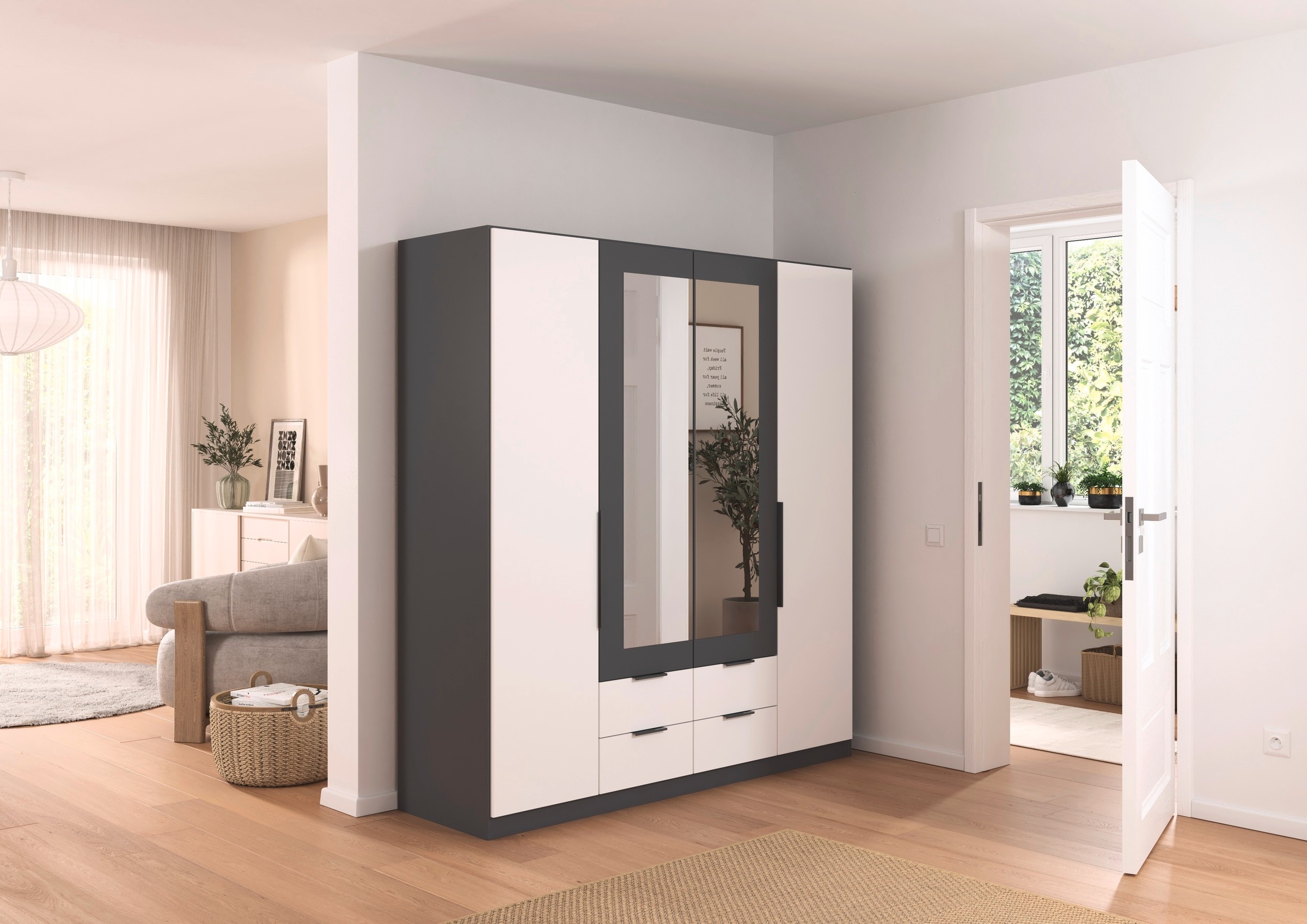 rauch Drehtürenschrank »Kleiderschrank Schrank Garderobe KREFELD optional m günstig online kaufen