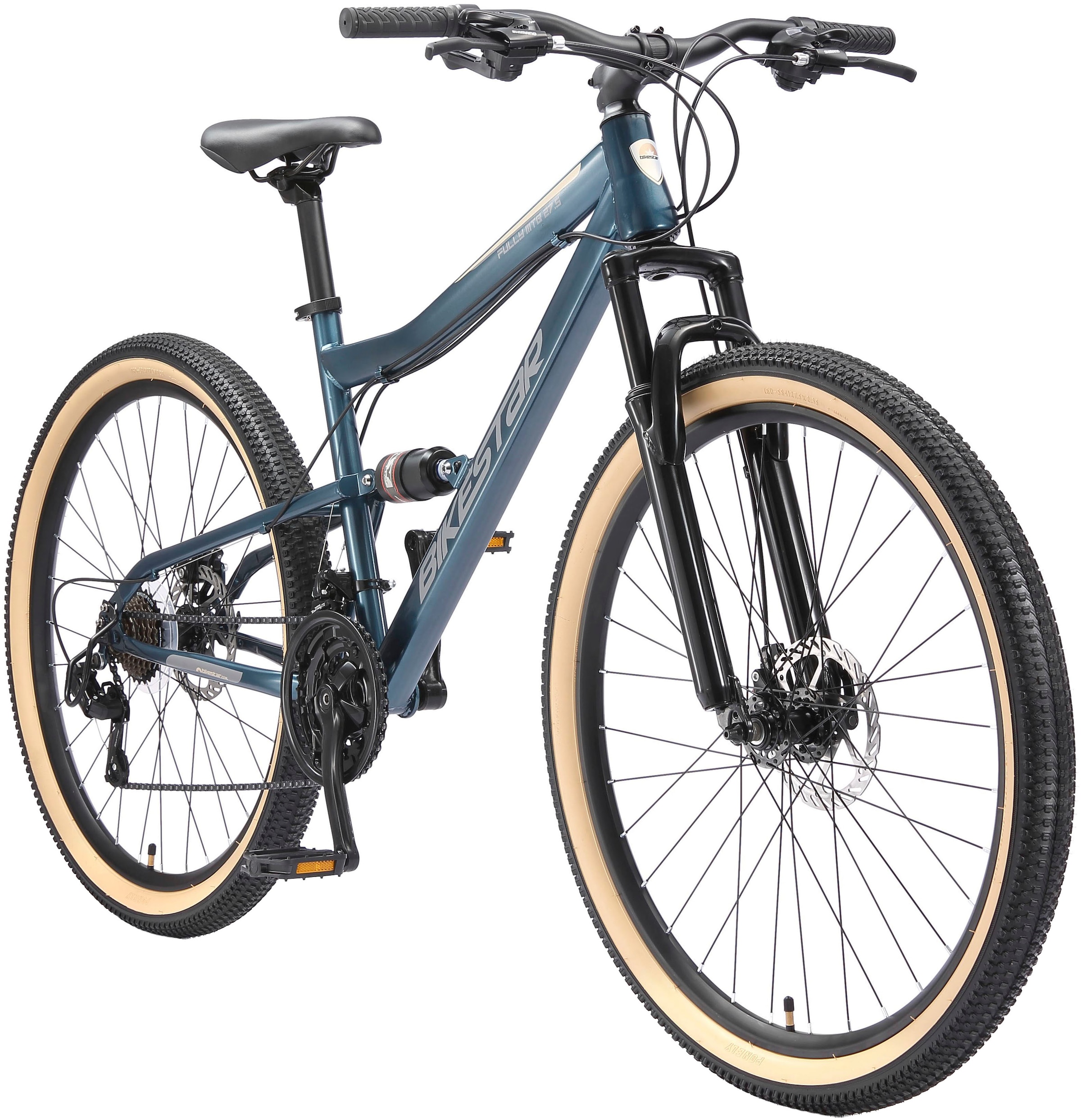 Bikestar Mountainbike 21 Gang Shimano RD-TY300 Schaltwerk Kettenschaltung für Damen und Herren, Kettenschaltung