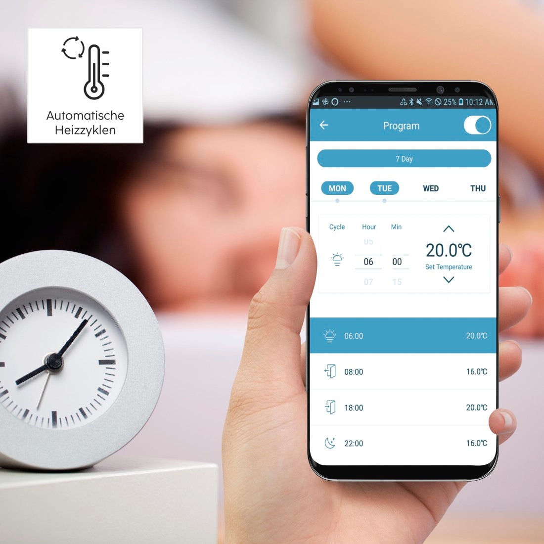 Hama Heizkörperthermostat »2x smartes Heizkörperthermostat + Hub (komp. mit Alexa, Google, Siri)«