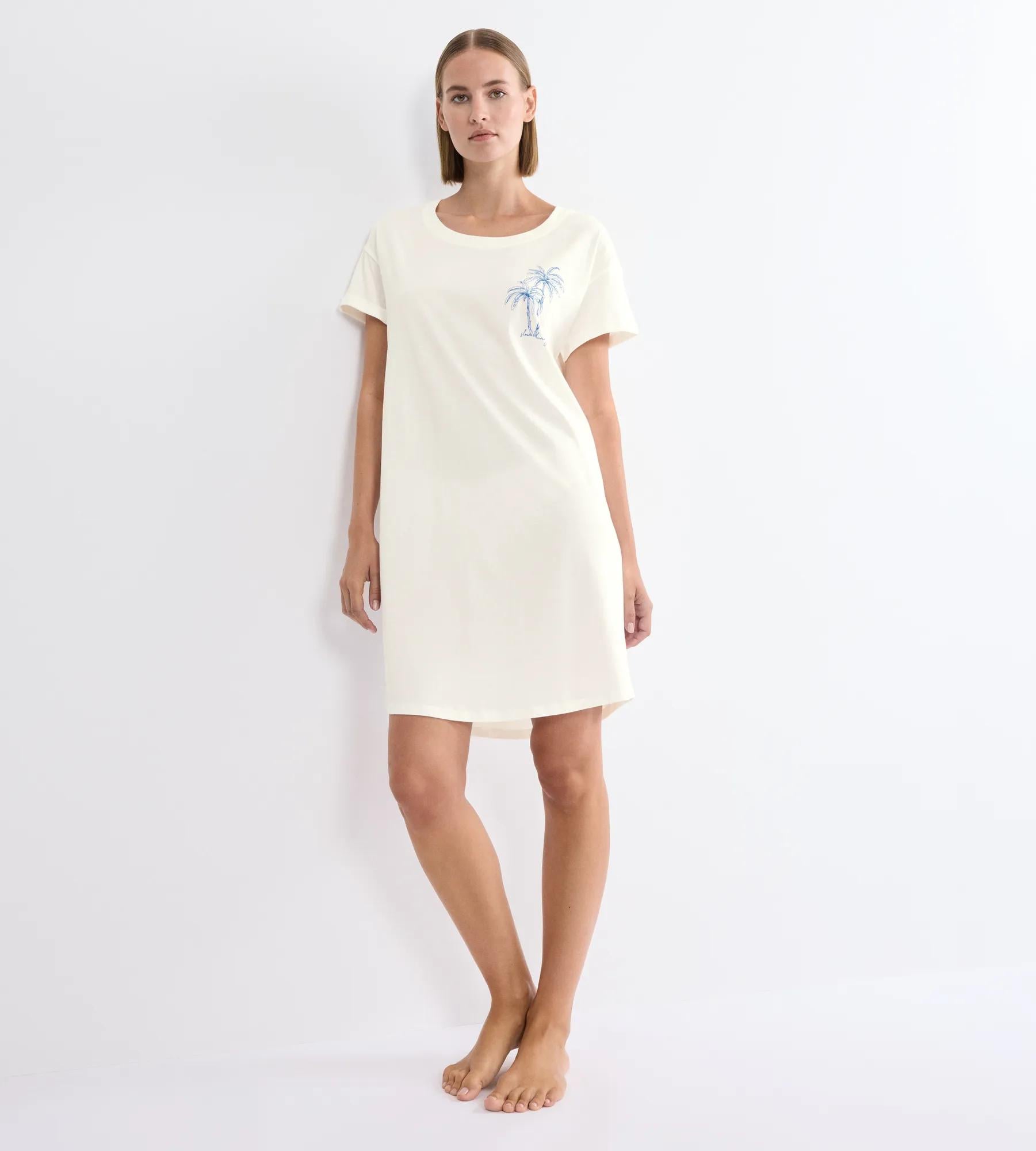 Triumph Nachthemd »Nightdresses NDK X« Ohne Taschen weich, atmungsaktiv, gerippter Rundhalsausschnitt, Kurzarm