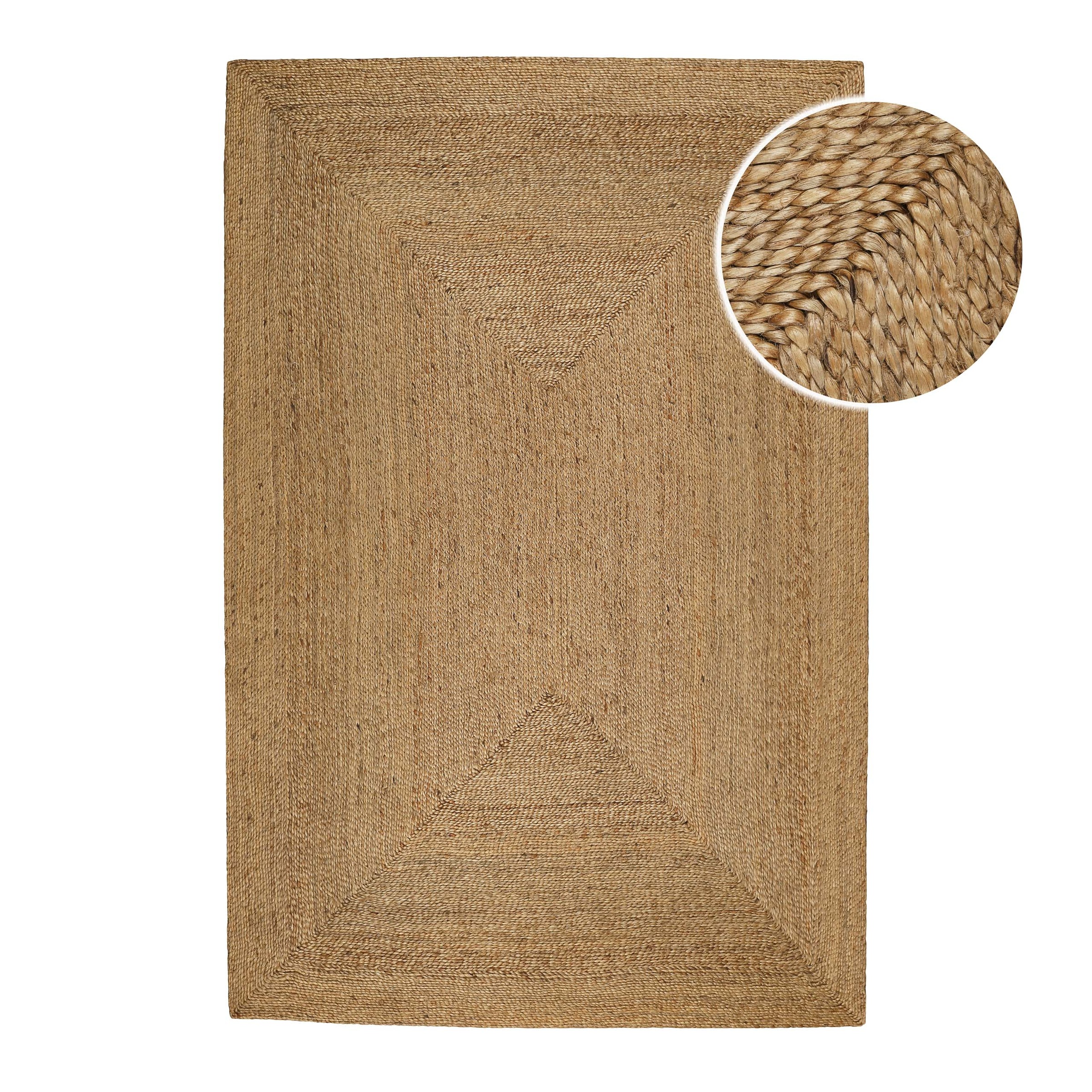 Green Looop Teppich »Collins«, rechteckig, 12 mm Höhe, handgewebt, robust, strapazierfähig, Jute, Natur, Wohnzimmer