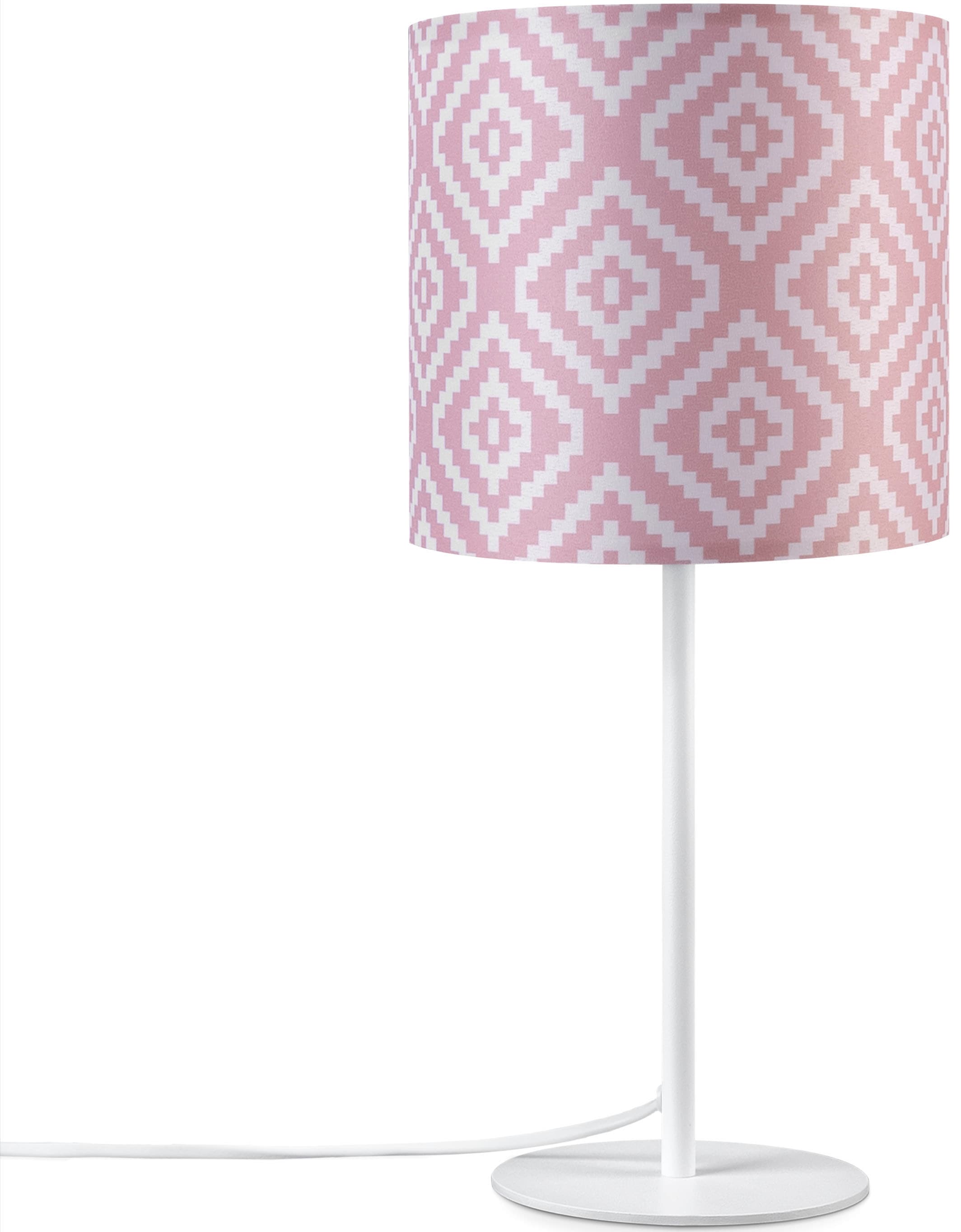 Paco Home Tischleuchte »Luca Stella«, Leuchtmittel E14 | ohne Leuchtmittel, Stoff Nachtlicht Vintage Retro Mit Stecker Modern Nacht