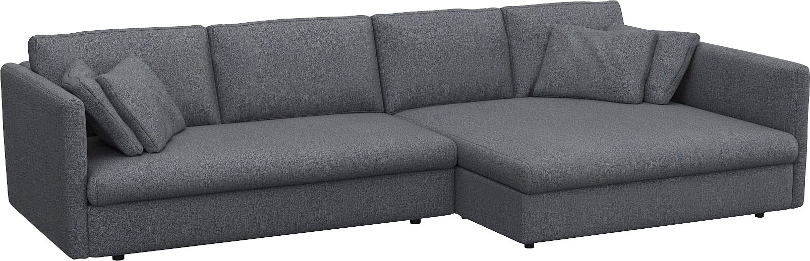 FLEXLUX Ecksofa »Lovane«, Weich & anschmiegsam, große Sitztiefe auf Kaltschaum, Dekokissen inkl.