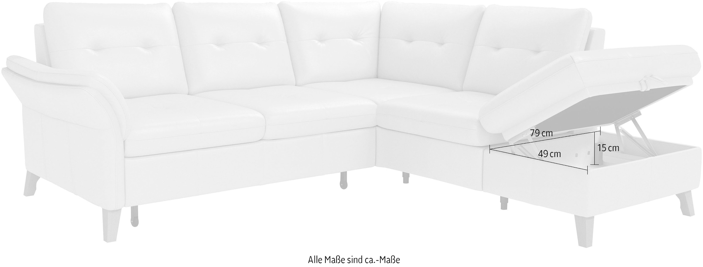 sit&more Ecksofa »Göteborg«, inkl. Sitztiefenverstellung, wahlweise mit Bettfunktion & Bettkasten