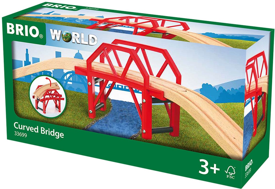 BRIO® Spielzeugeisenbahn-Brücke »BRIO® WORLD, Bahnbrücke mit Auffahrten«, FSC®- schützt Wald - weltweit