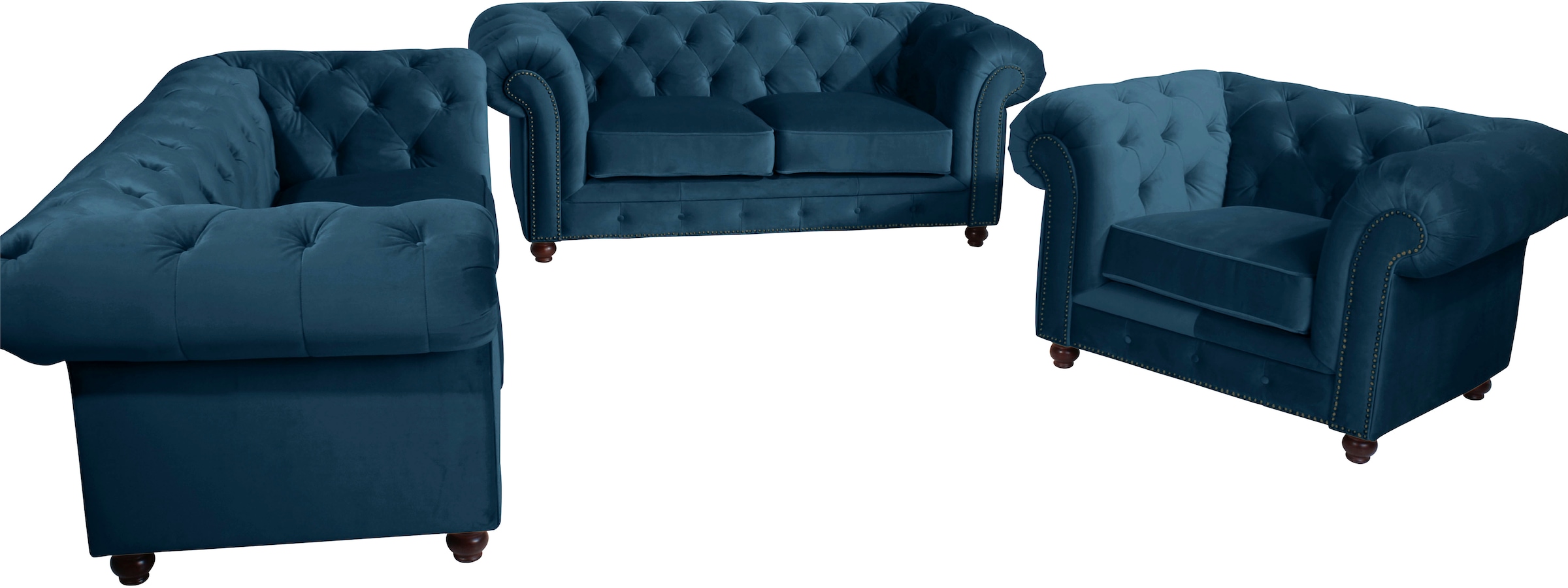 Max Winzer® Chesterfield-Sessel »Old England, Loungesessel, modern, Retro und elegant, bequemer Sessel«, mit edler Knopfheftung