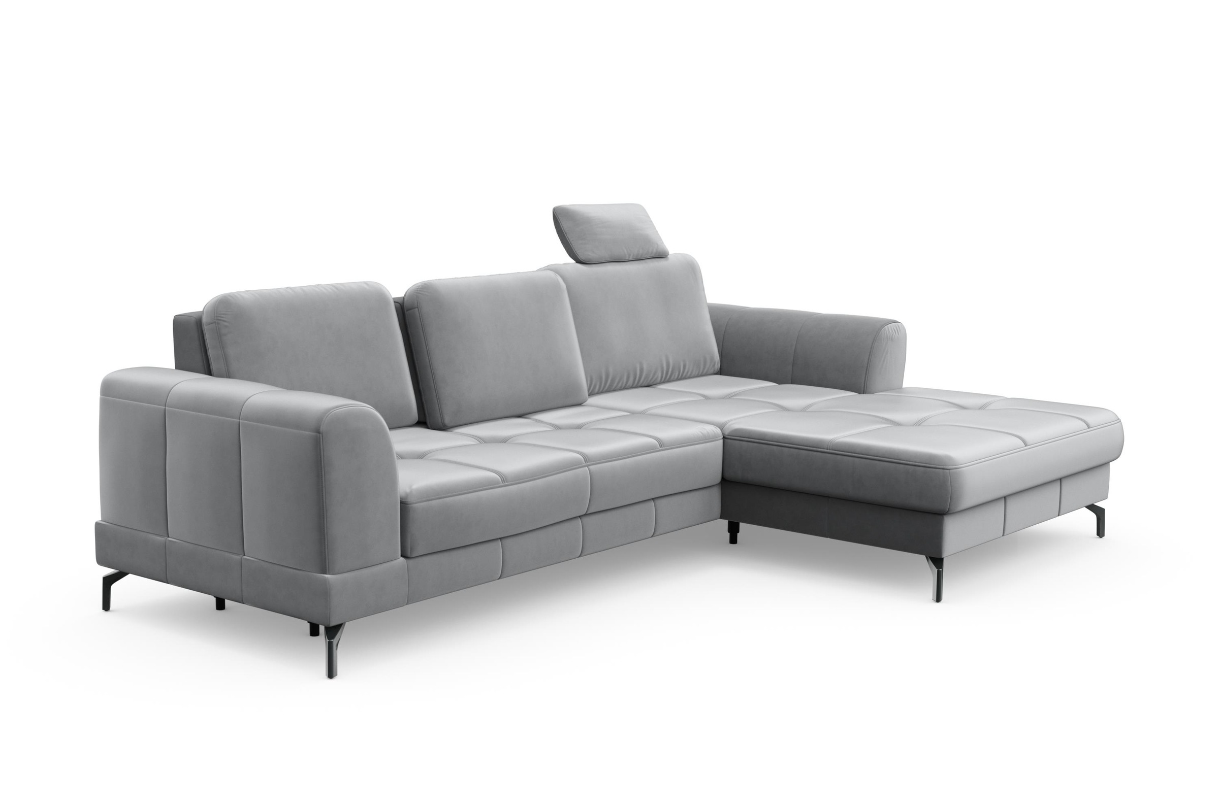sit&more Ecksofa »Bendigo L-Form«, inklusive Sitztiefenverstellung, Bodenfreiheit 12 cm, in 2 Fußfarben