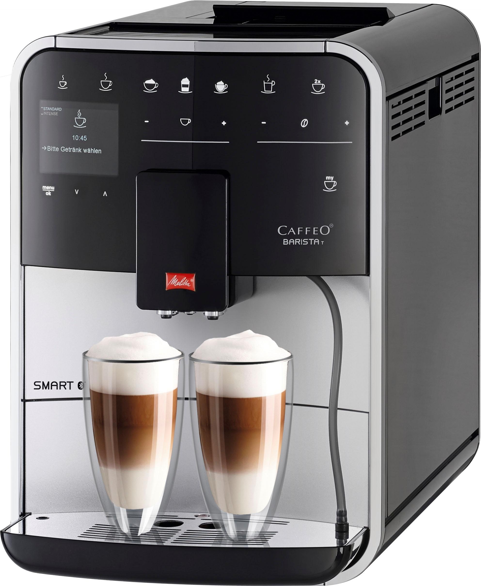 Melitta Kaffeevollautomat »Barista T Smart® F831-101«, 4 Benutzerprofile&18 Kaffeerezepte, nach italienischem Originalrezept