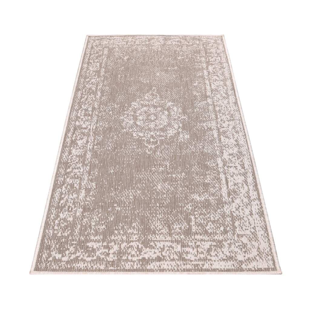 Carpet City Outdoorteppich »DUO RUG 5577«, rechteckig, 5 mm Höhe, Wendeteppich Wetterfest In- & Outdoor, Balkon, Terrasse, Wohnzimmer