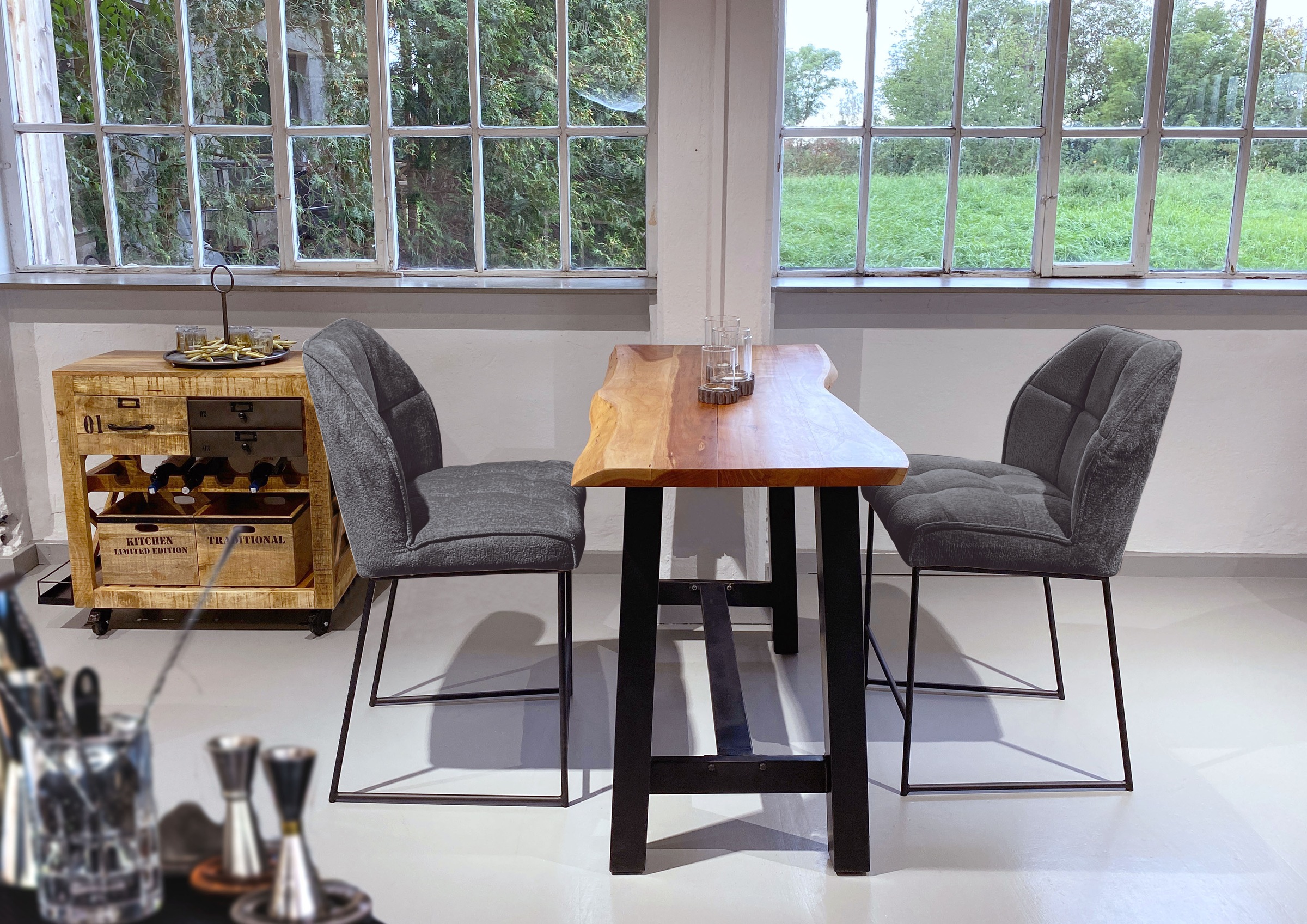 GUTMANN FACTORY Barhocker 1 Stk. tlg. anthrazit