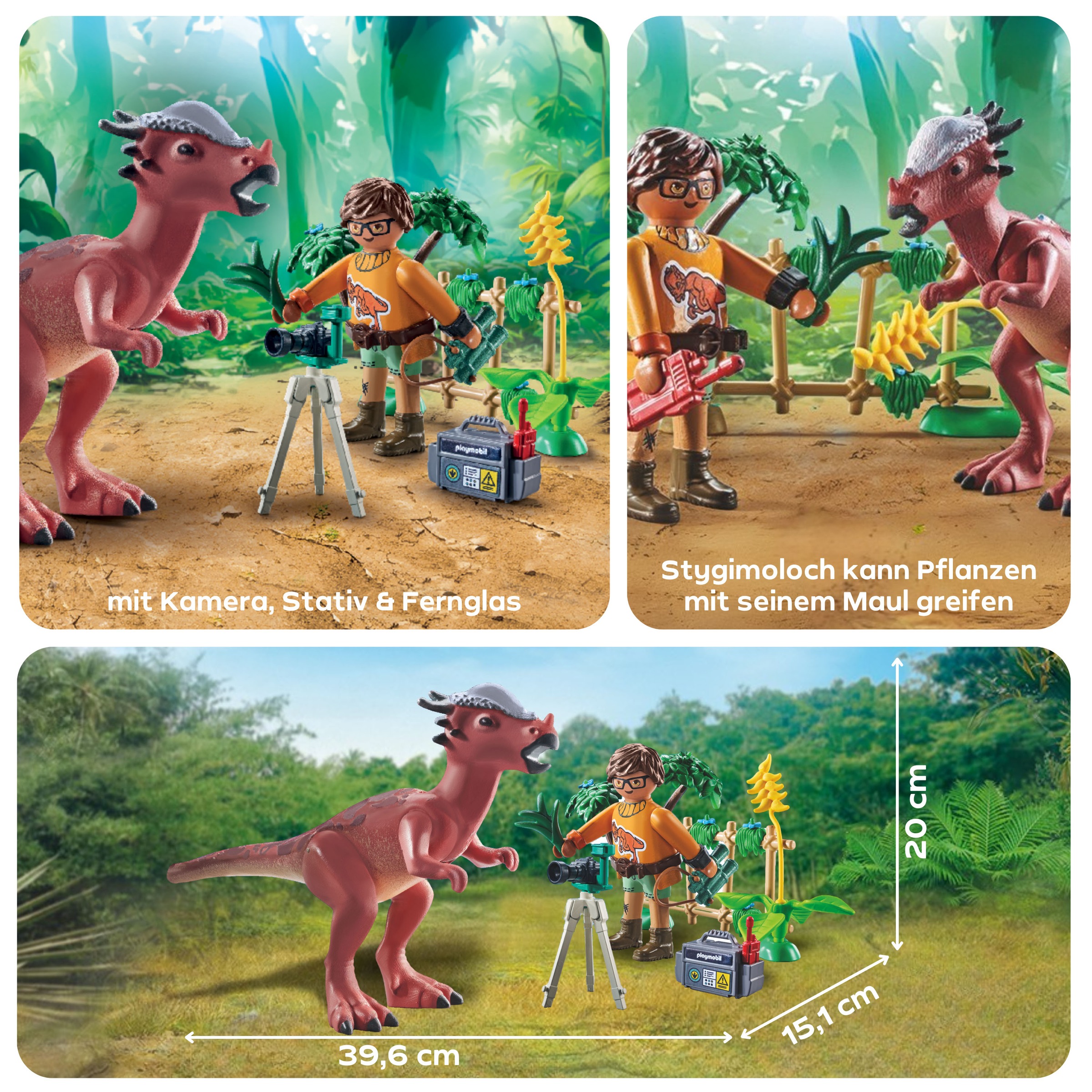 Playmobil® Konstruktions-Spielset »Stygimoloch-Beobachtung (71822), Playmobil Dinos«, (37 St.)