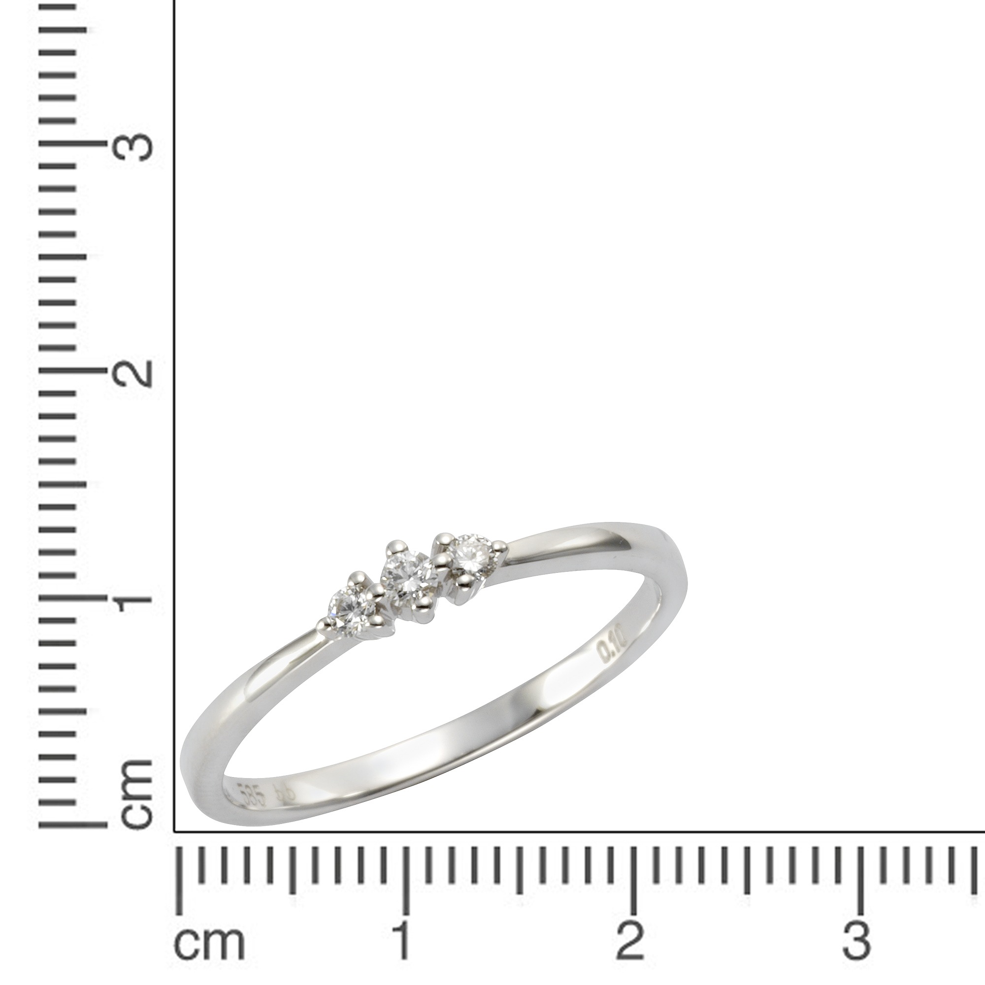 Orolino Fingerring »Gold 585 mit 3x Brillant zus. 0,10ct.«